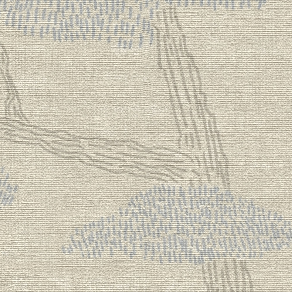             Papier peint beige avec motif abstrait d'arbre de pin
        