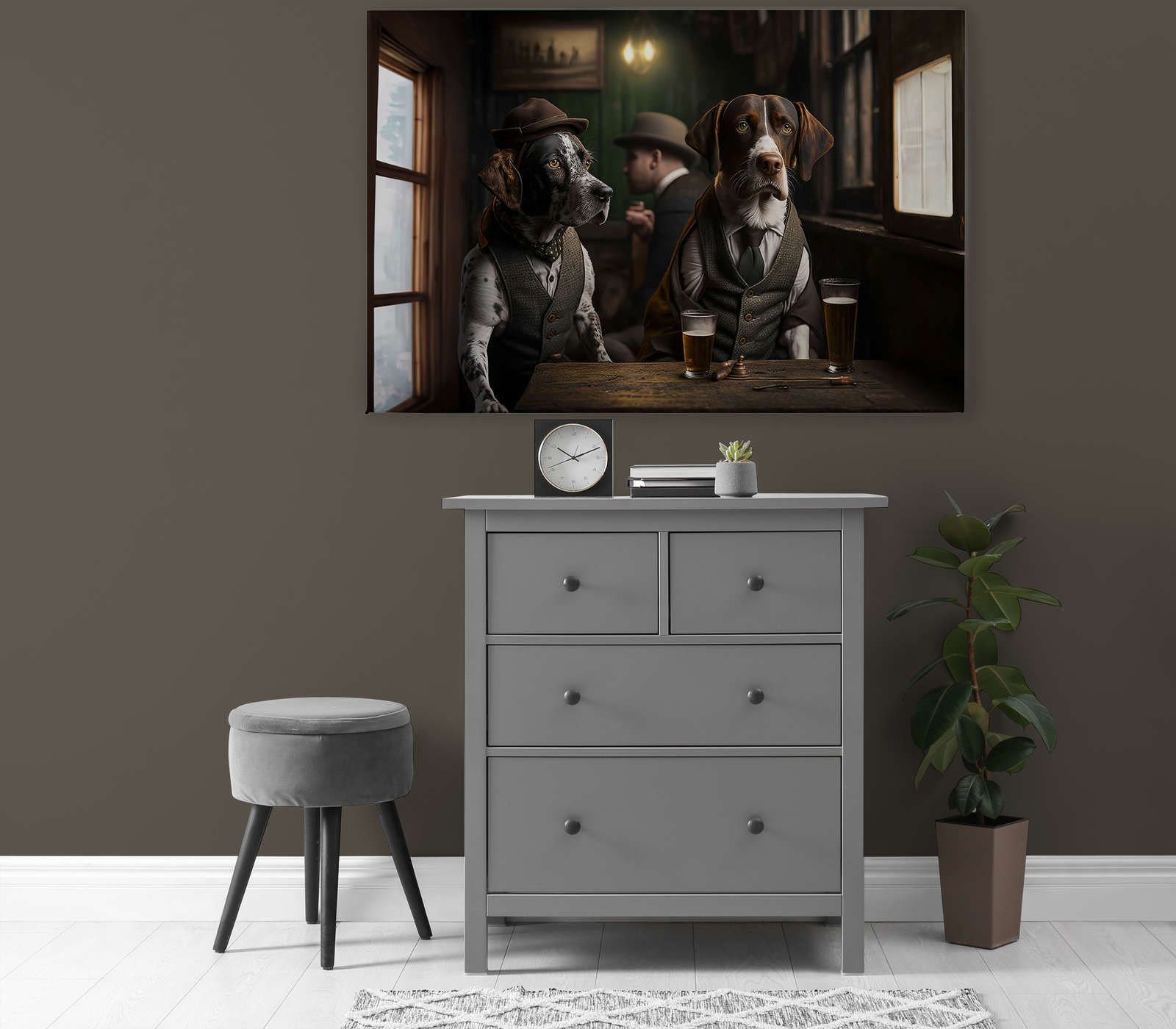             KI Canvas painting »Doggy Bar« - 120 cm x 80 cm
        