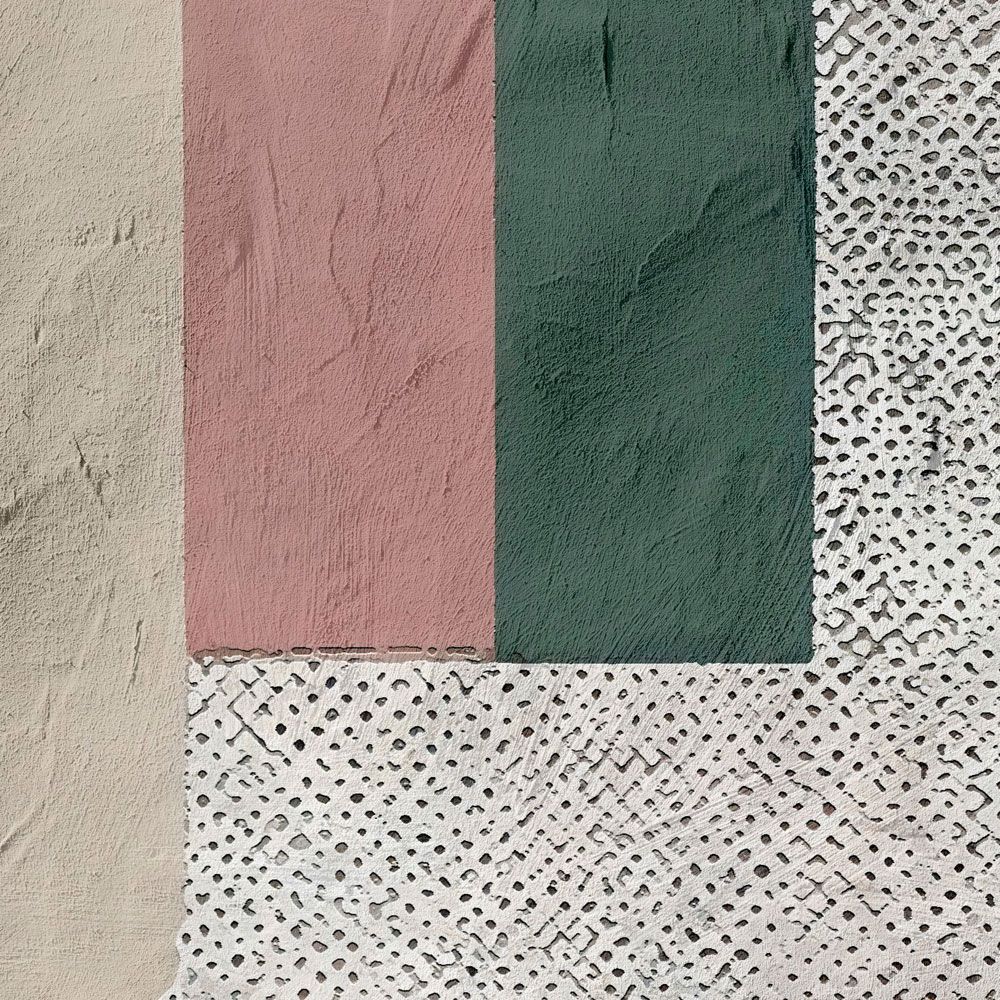            Photo wallpaper »bogeta« - Graphic pattern with round arches - Used style with clay plaster texture | Smooth, slightly shiny premium non-woven fabric
        