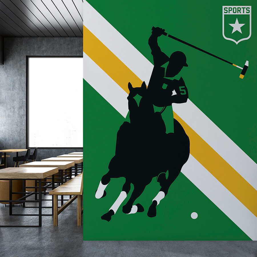         Photo wallpaper sport horses polo motif player icon
    