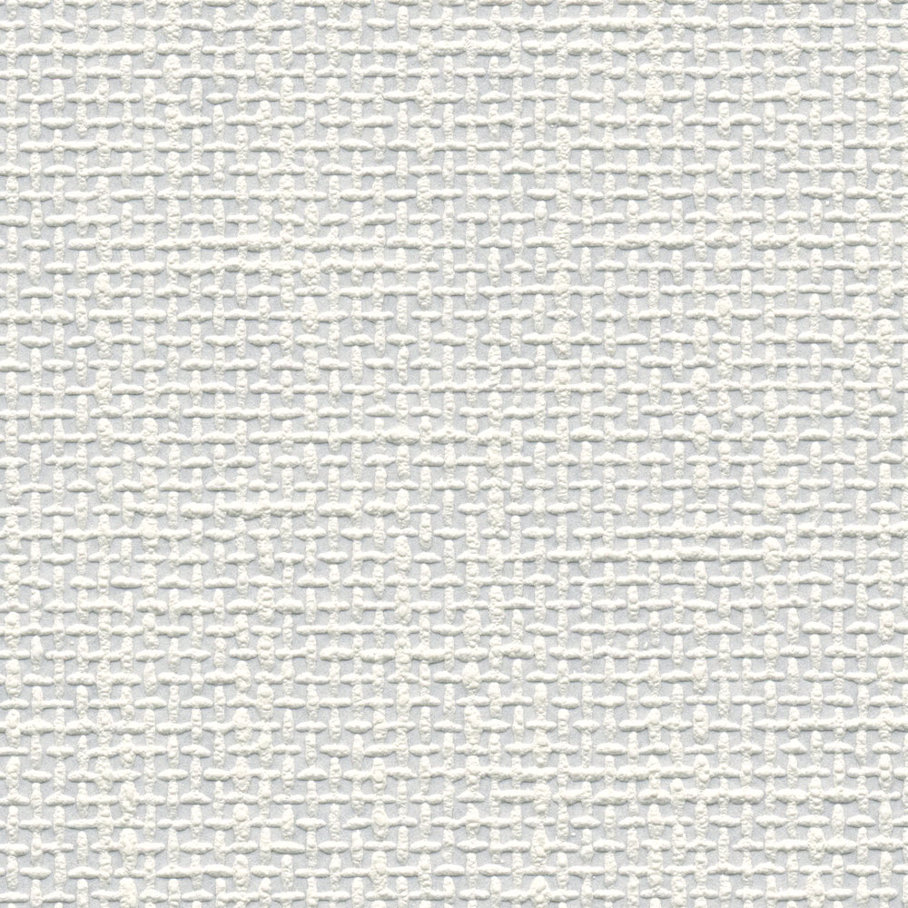             Paintable wallpaper fabric texture & textile look - white
        