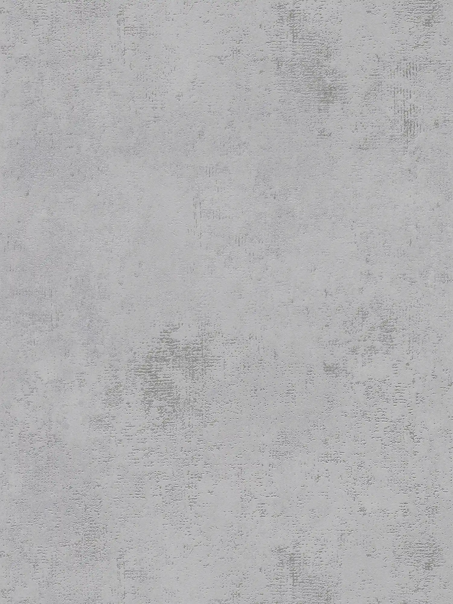 Plaster optics wallpaper light grey with metallic structure design

