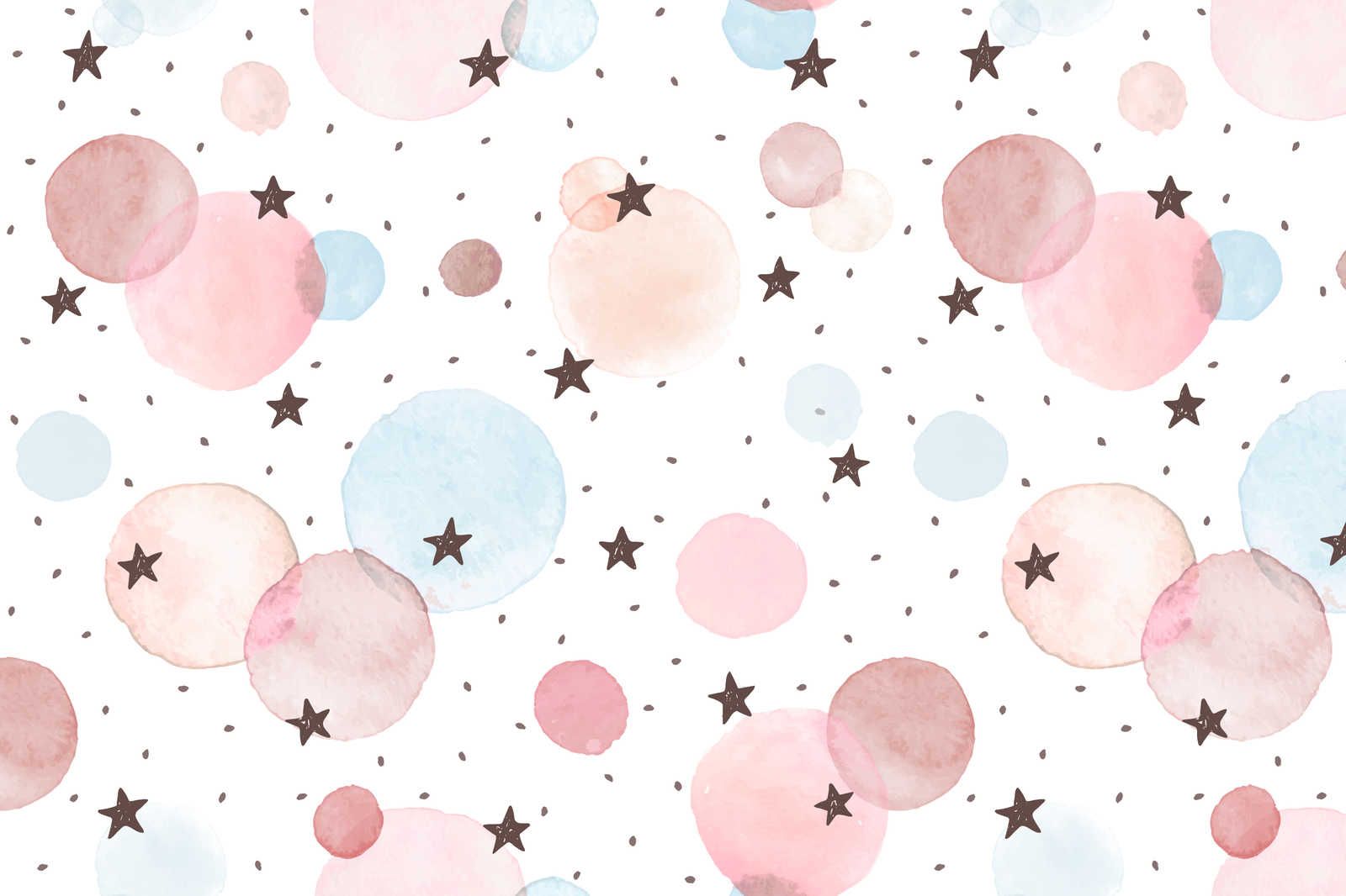             Canvas for children's room with stars, dots and circles - 90 cm x 60 cm
        