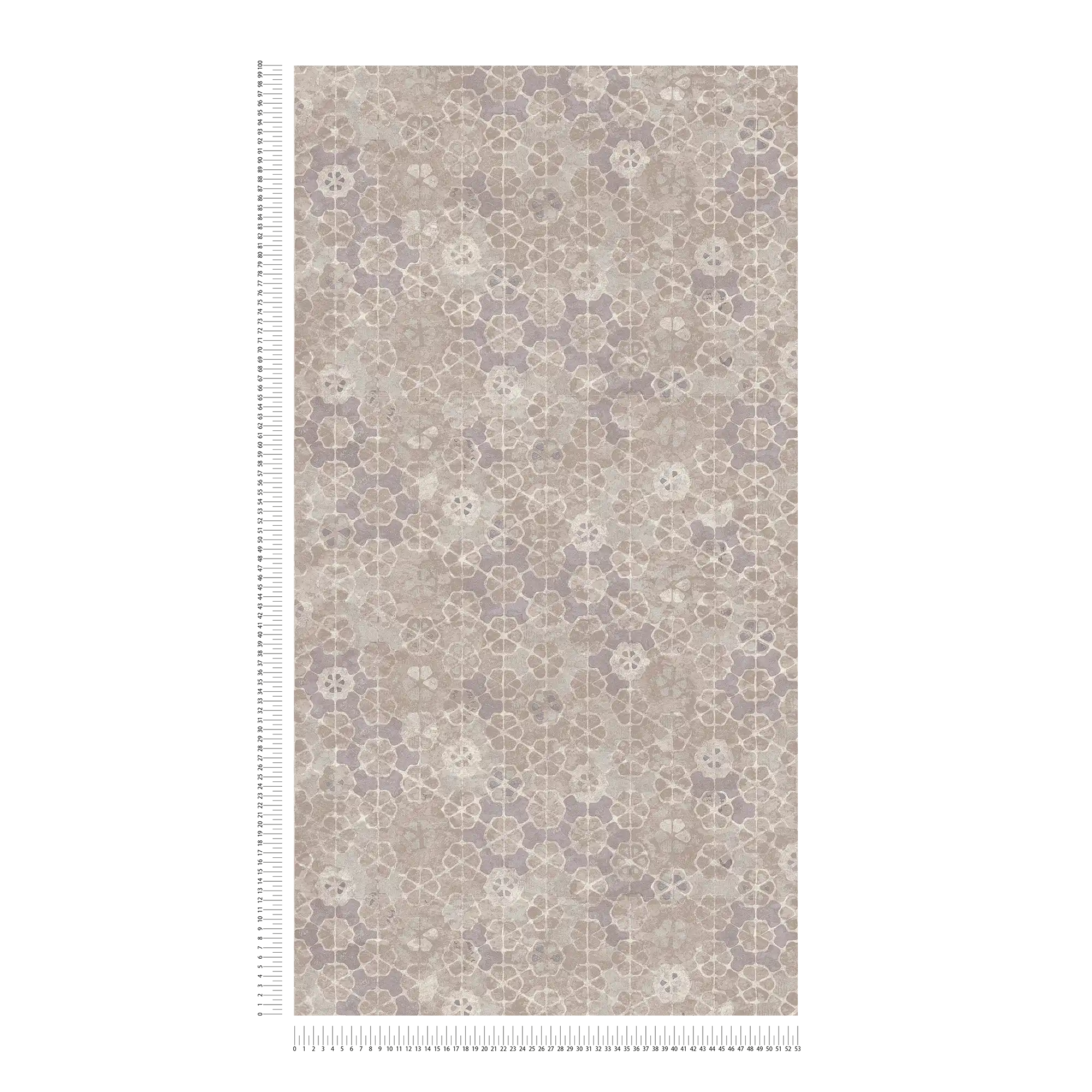             Carta da parati in tessuto non tessuto effetto piastrelle con riflessi argentati - grigio, bianco
        