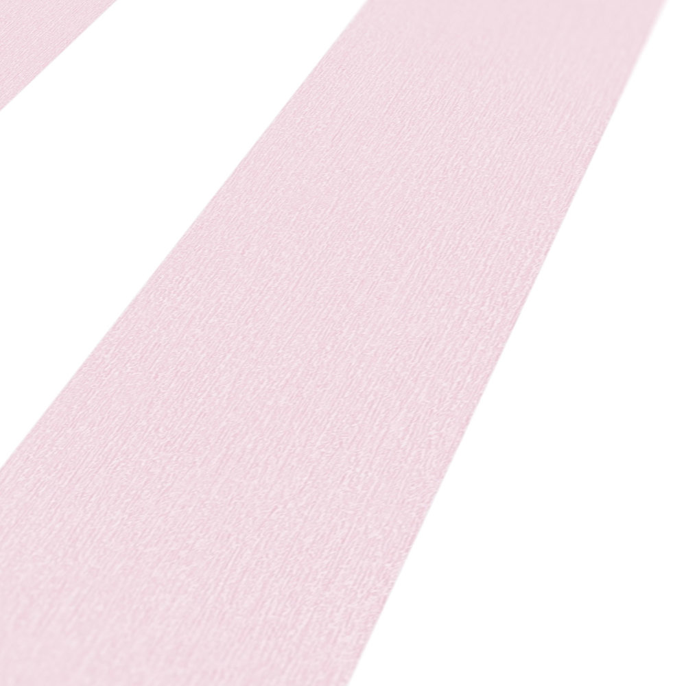            Chambre enfants filles papier peint rayures verticales - rose, blanc
        