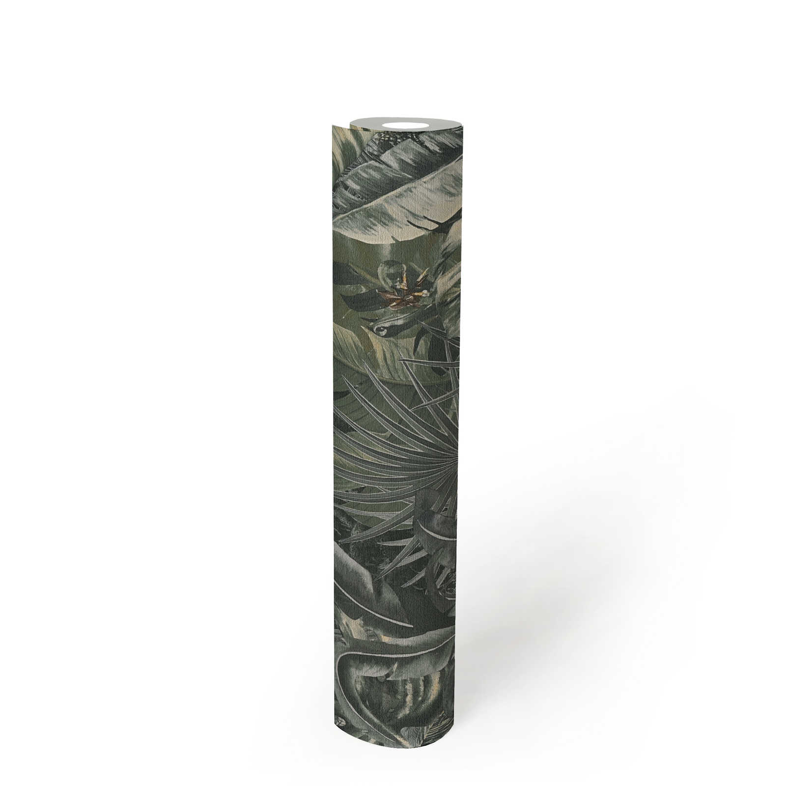             Papier peint motif jungle, style colonial moderne - Vert
        