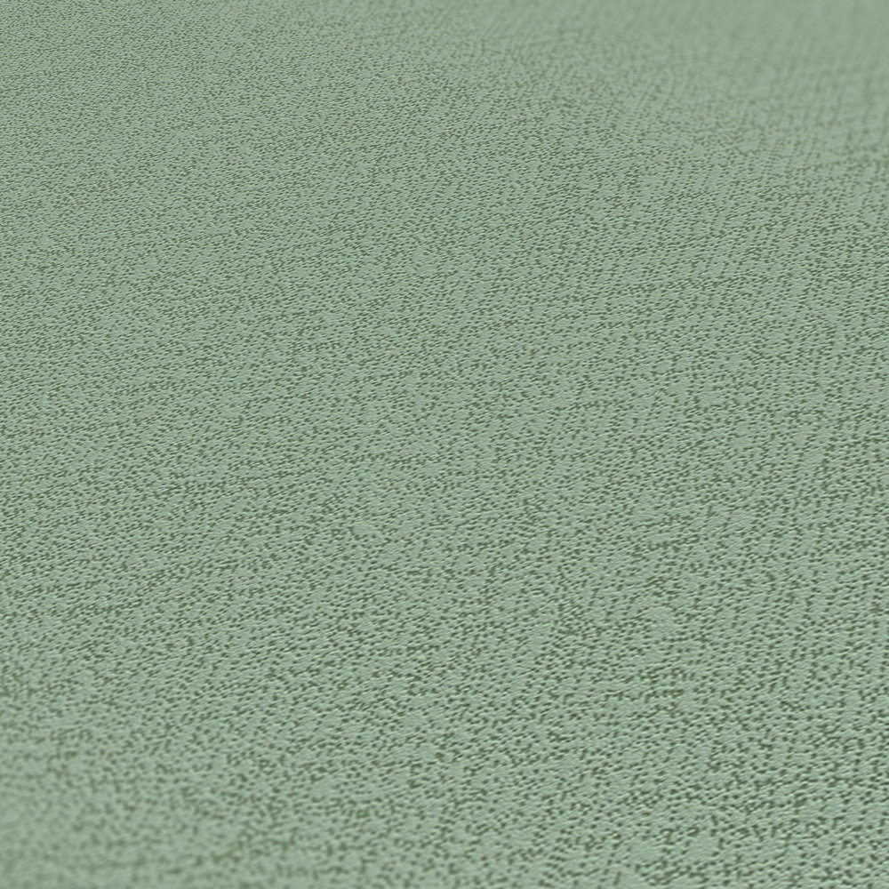             Papel pintado no tejido verde musgo liso con textura - verde
        