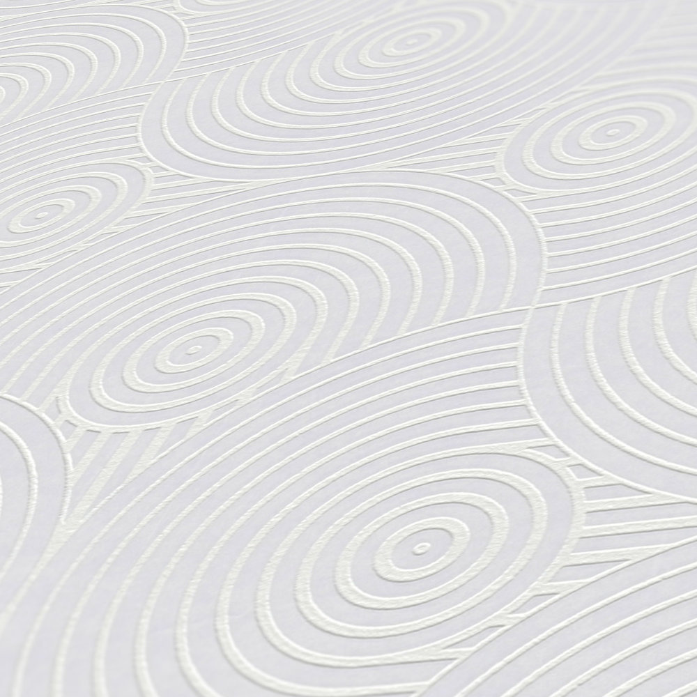             Papel pintado de líneas semicirculares - Pintable
        