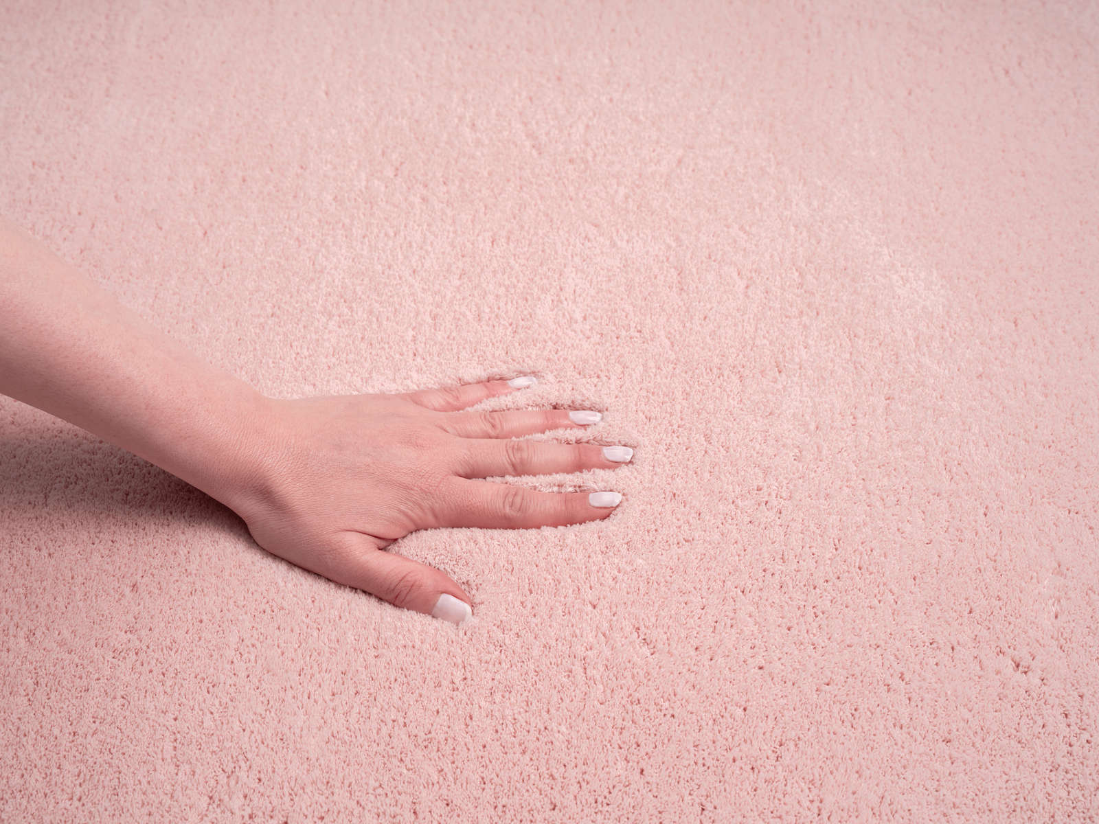             Round Delicate Pile Rug in Pink - Ø 120 cm
        