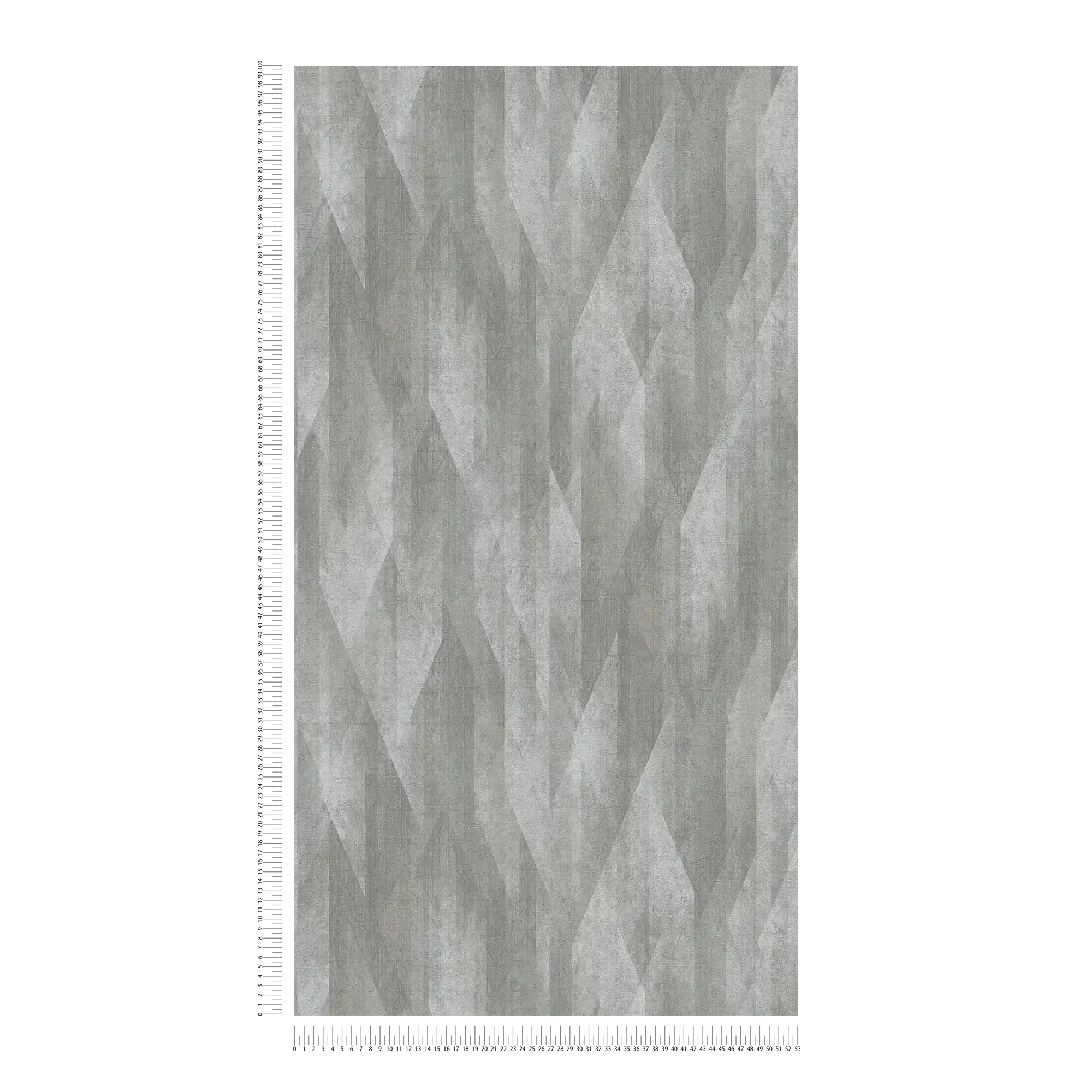             Non-woven wallpaper with graphic diamond design - grey
        