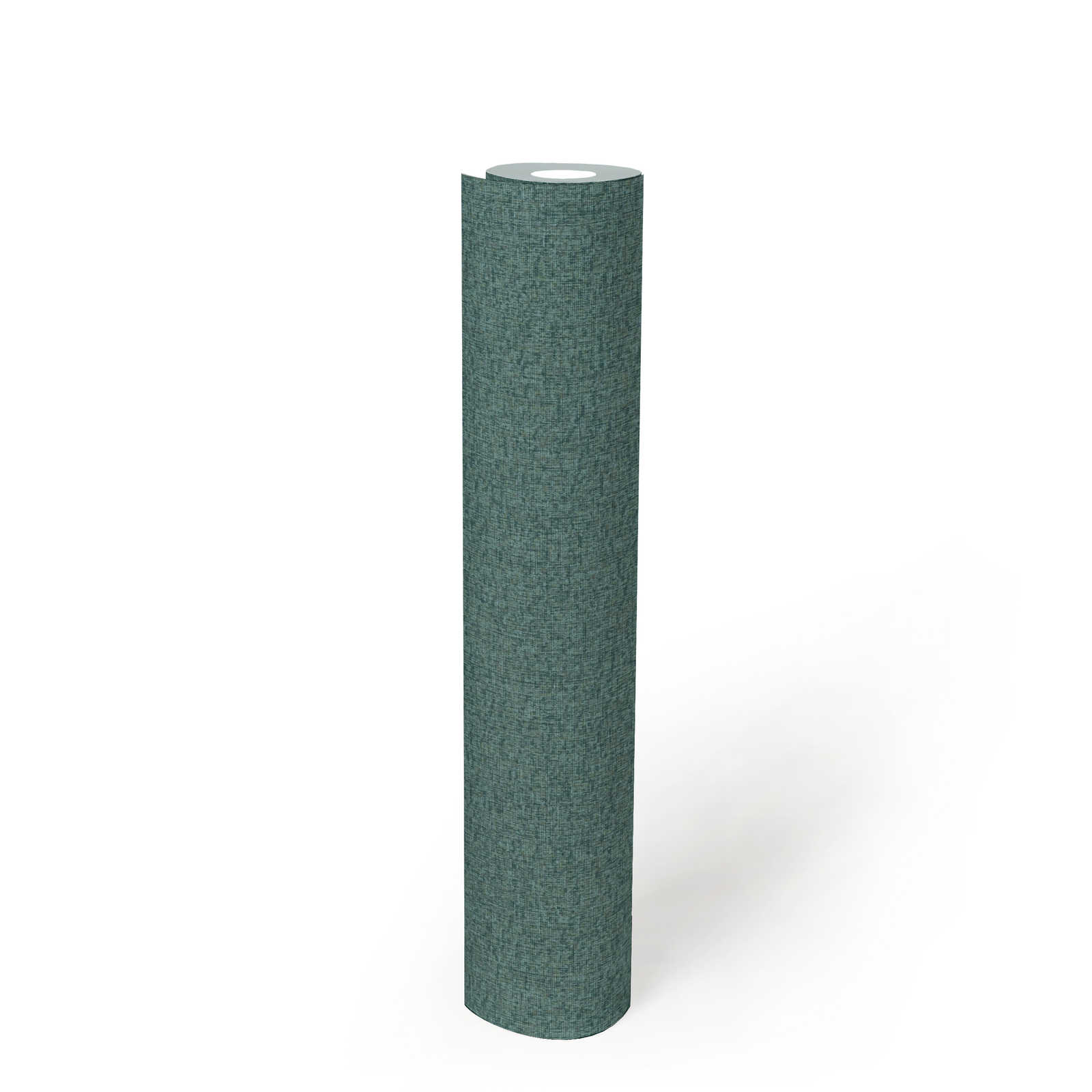             papier peint en papier à motifs structurés uni, mat - vert, pétrole
        