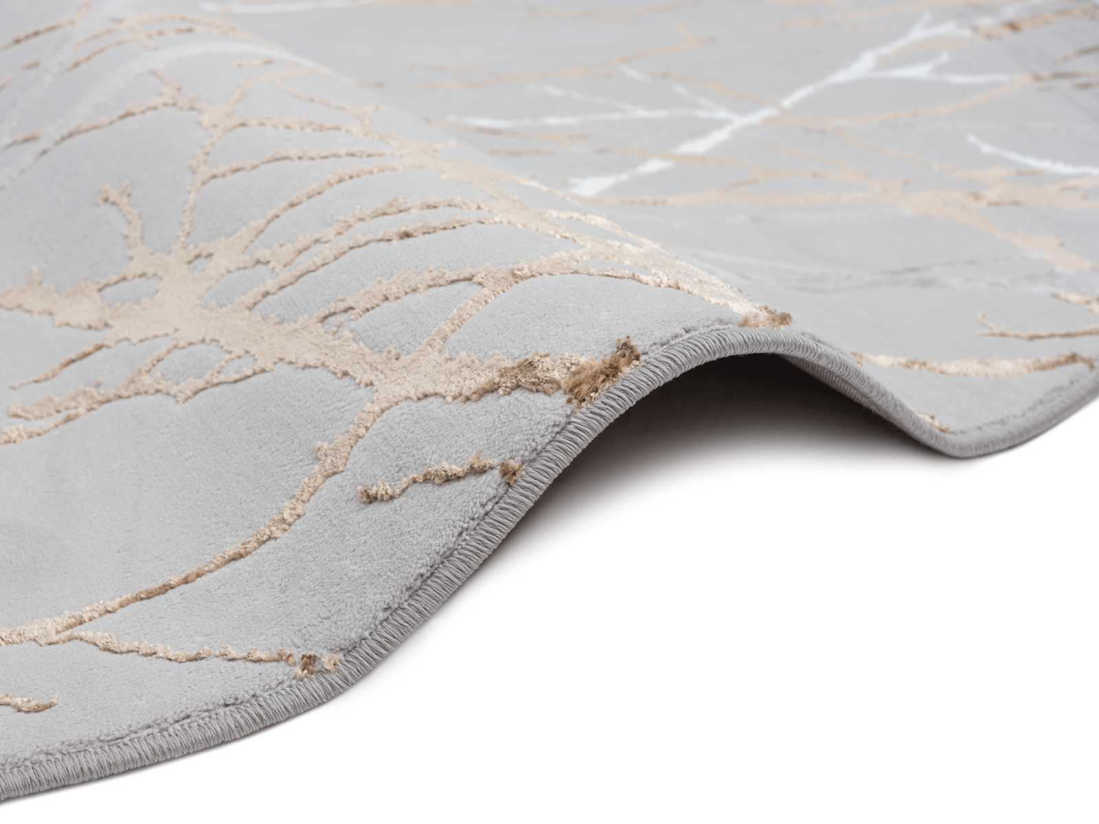             Hoogpolig tapijt met patroon in grijs - 230 x 160 cm
        