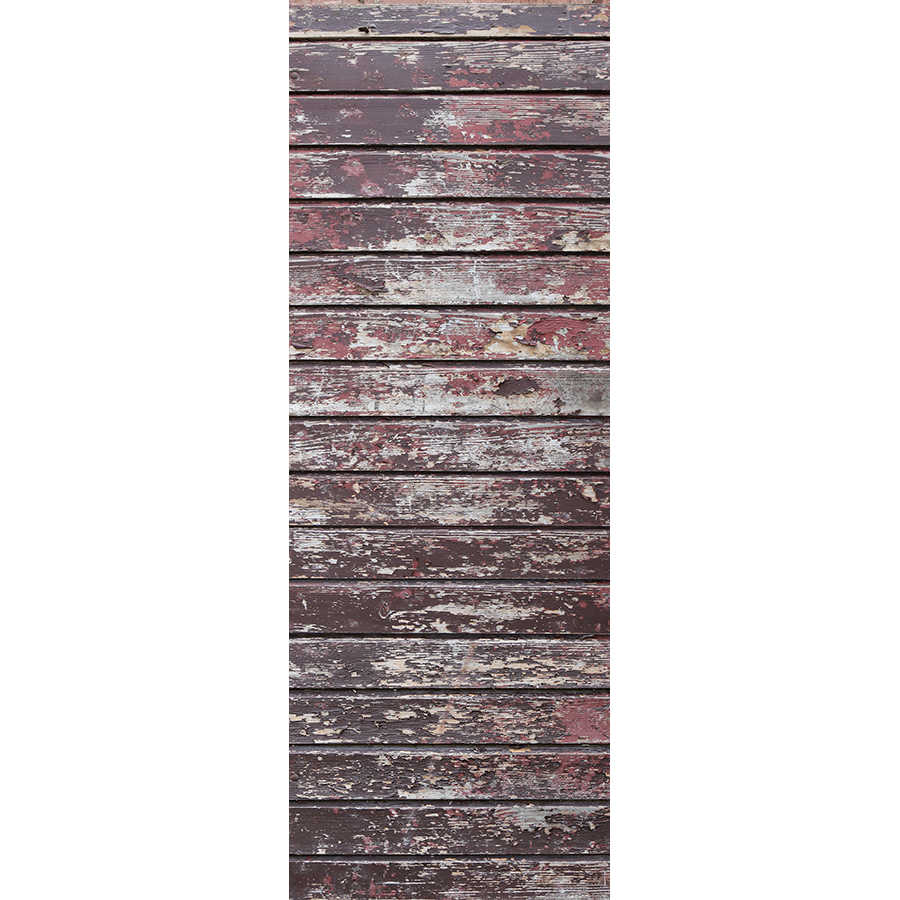 Moderne houten planken motief muurschildering op premium glad vliesbehang
