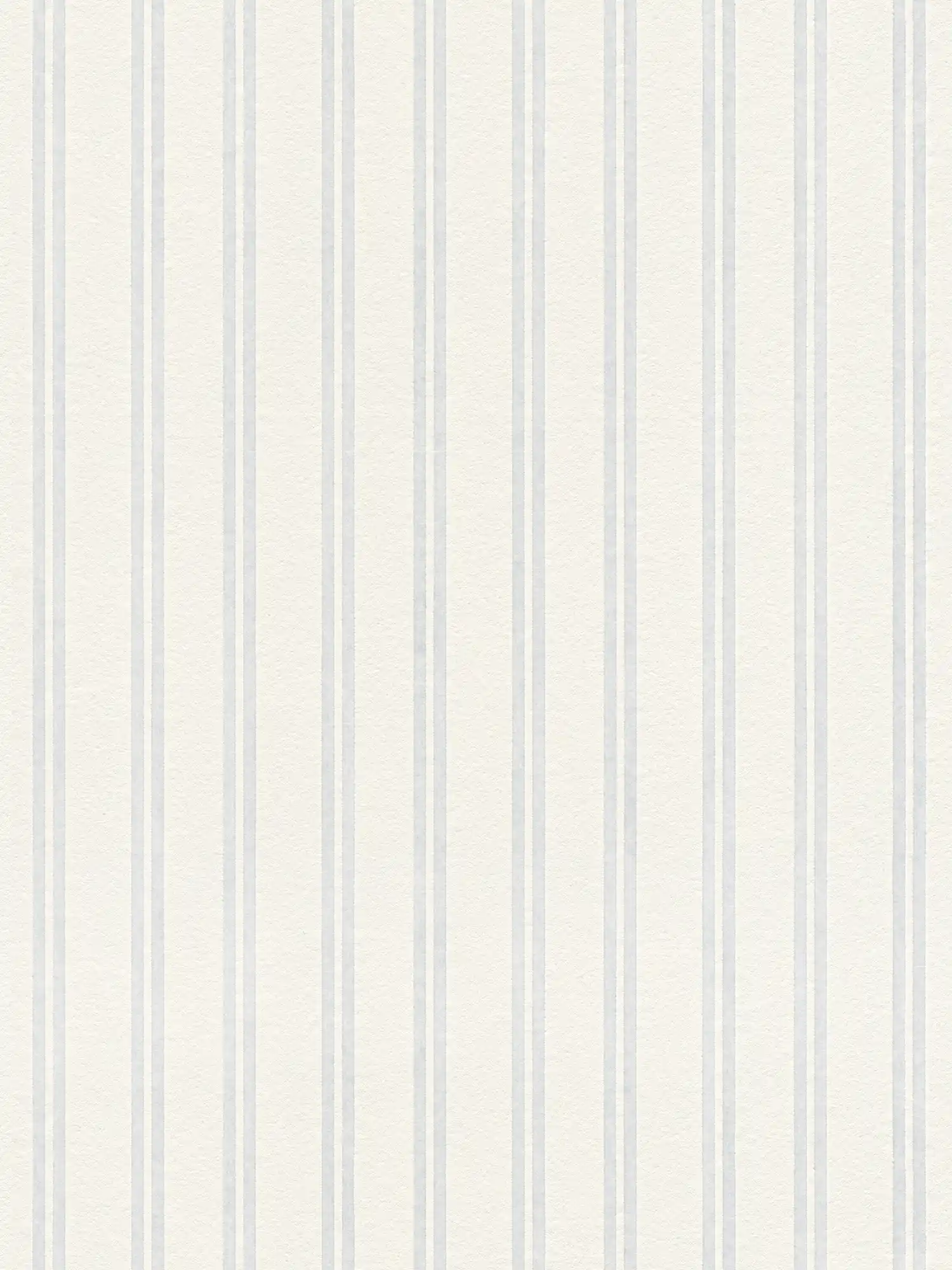 Wallpaper narrow stripe pattern and 3D effect - Paintable, White
