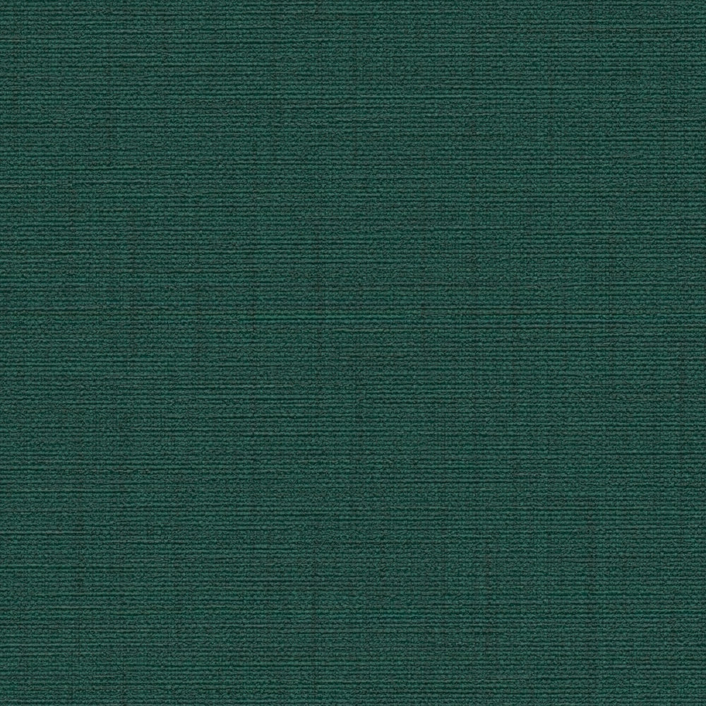             Papel pintado no tejido de color verde abeto con estructura textil - verde
        