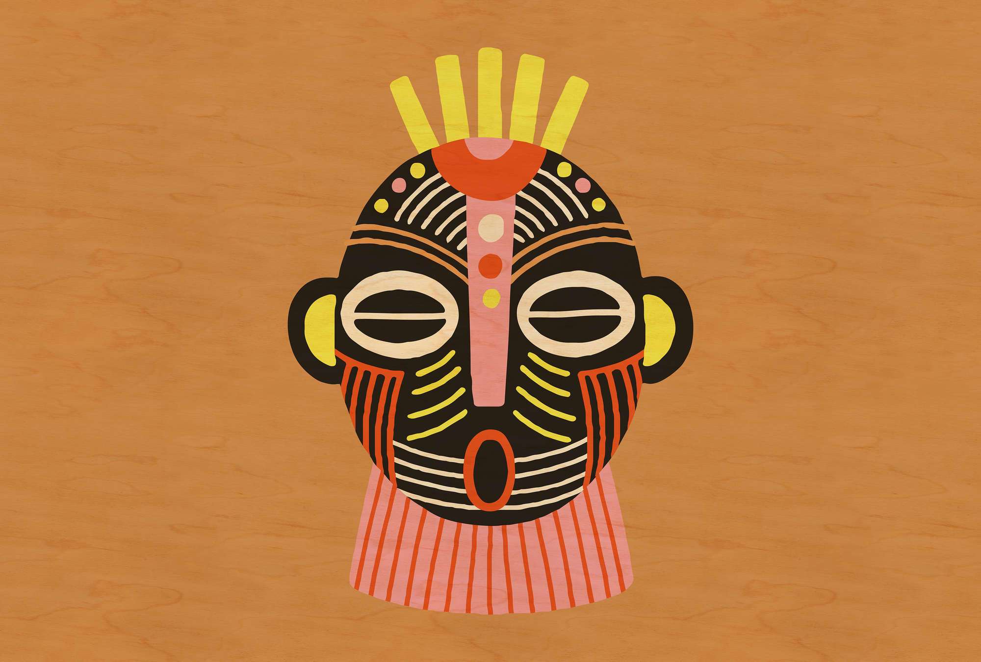             Overseas 4 - Papier peint Design Afrique Inspiration Masque
        