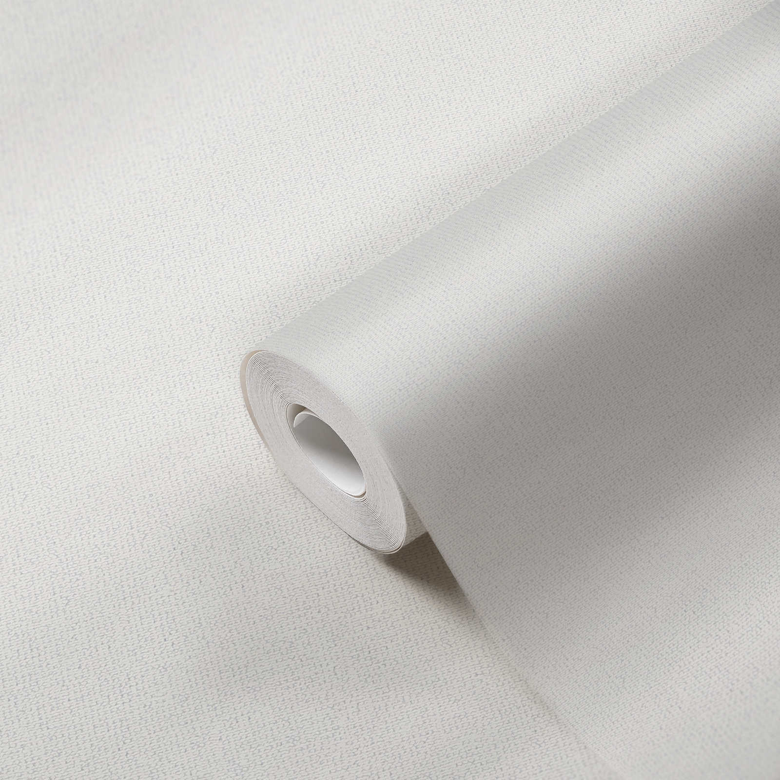             Carta da parati a tinta unita effetto lino con struttura opaca - bianco
        