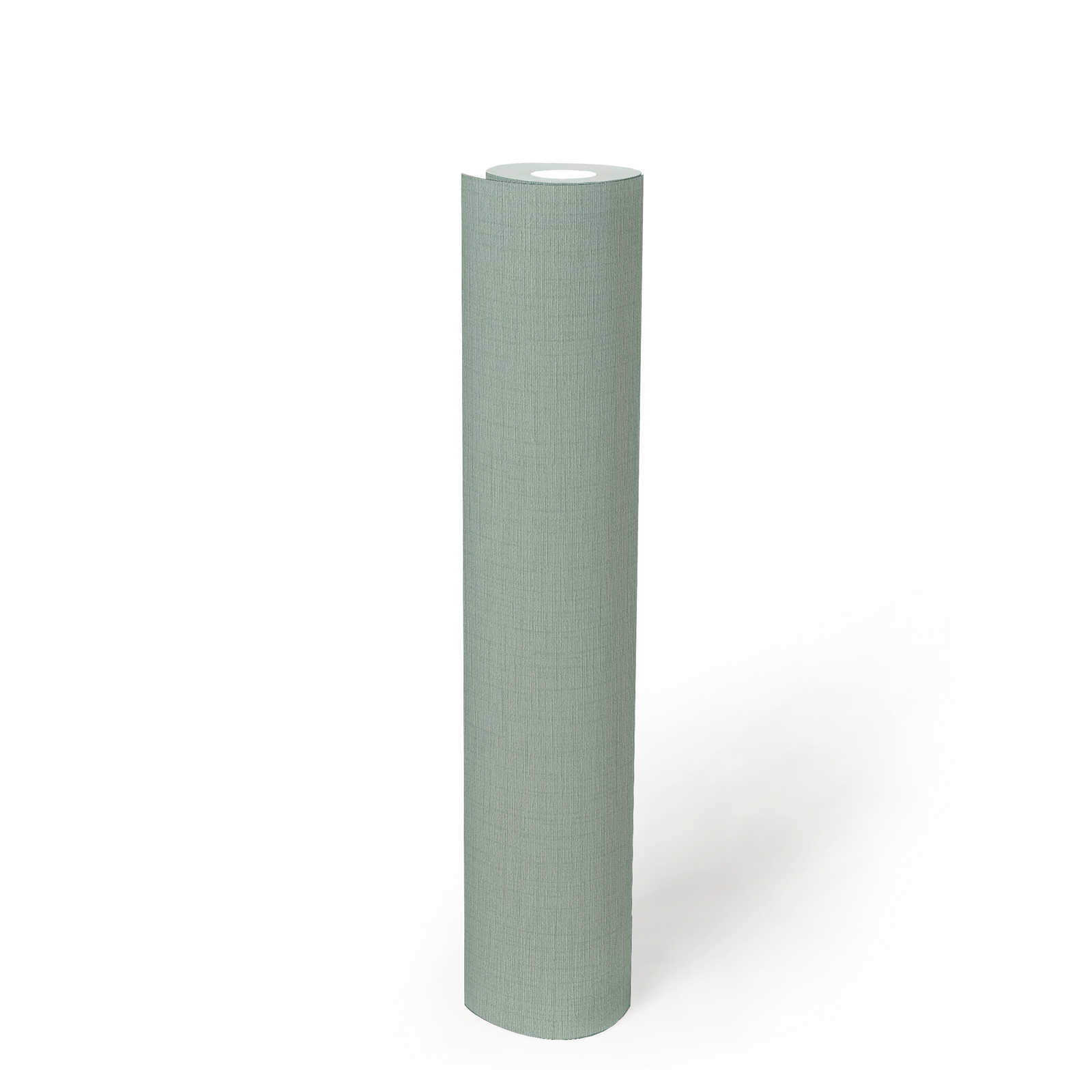             Wallpaper sage green with linen look & texture effect - green
        
