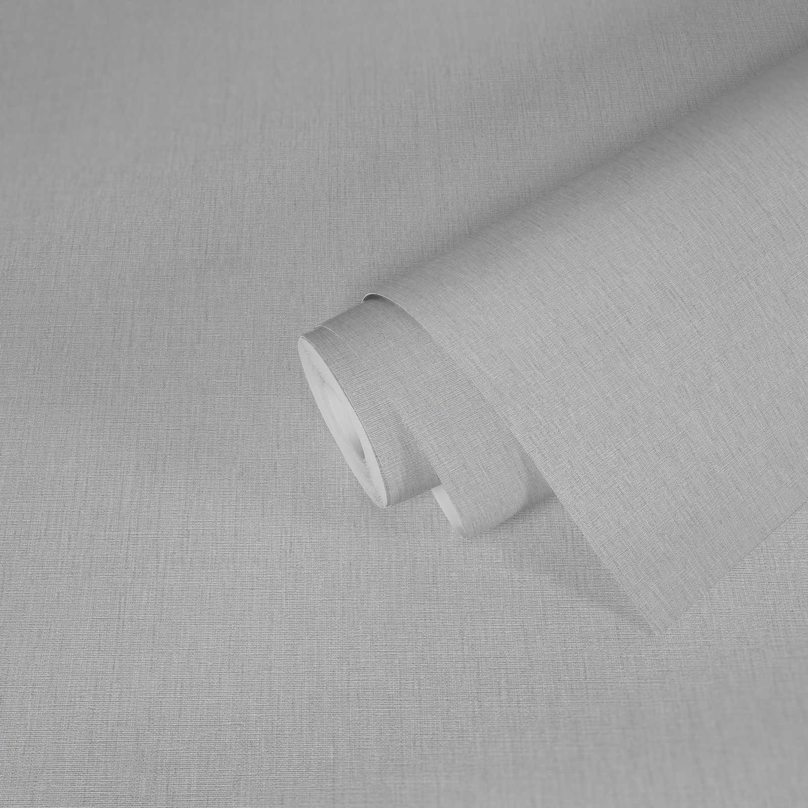             papier peint en papier uni avec aspect textile et structure en aspect mat - gris, gris clair
        