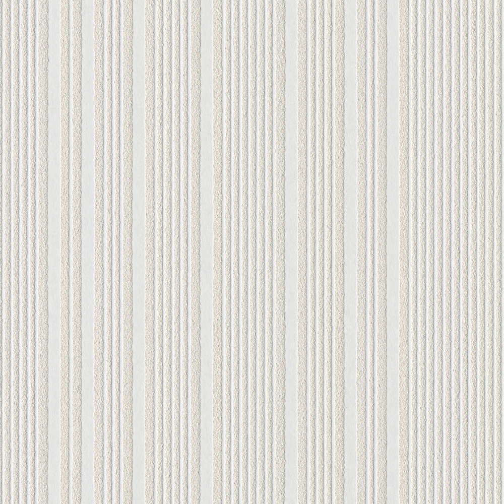             Papel pintado no tejido con motivo de líneas - blanco
        