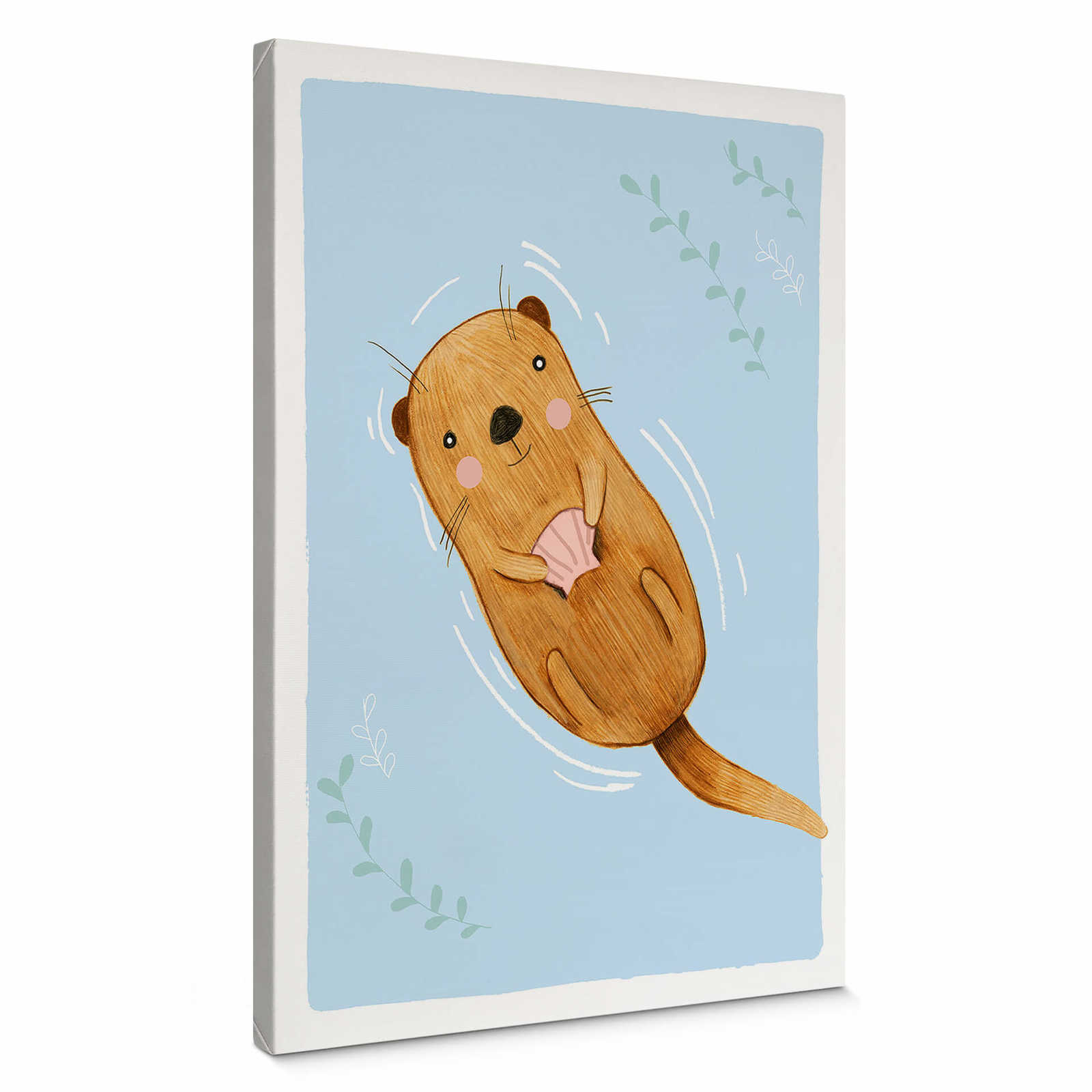         Loske Canvas print swimming otter, cartoon
    