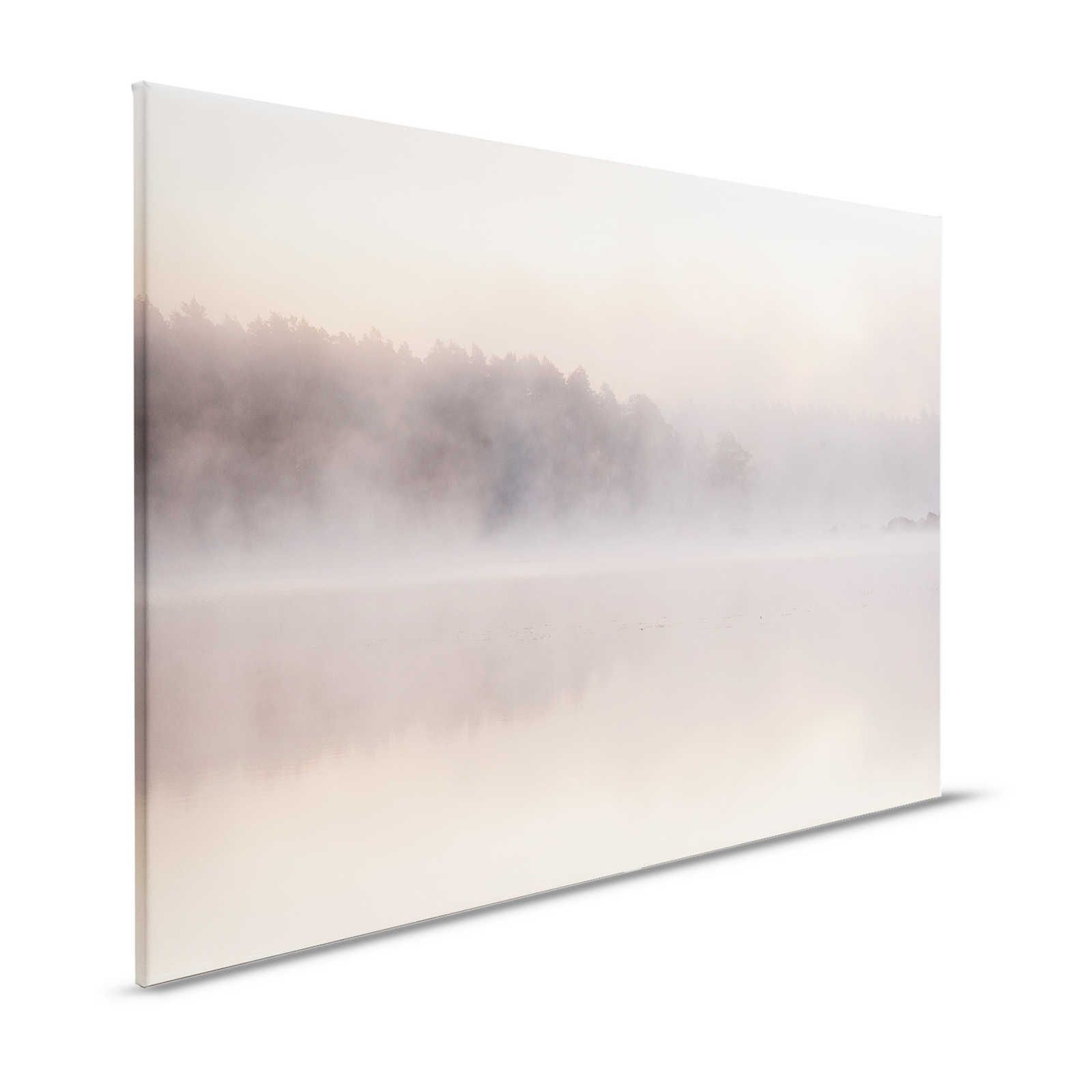 Avalon 2 - Canvas painting Lake in the morning with early morning mist - 1,20 m x 0,80 m
