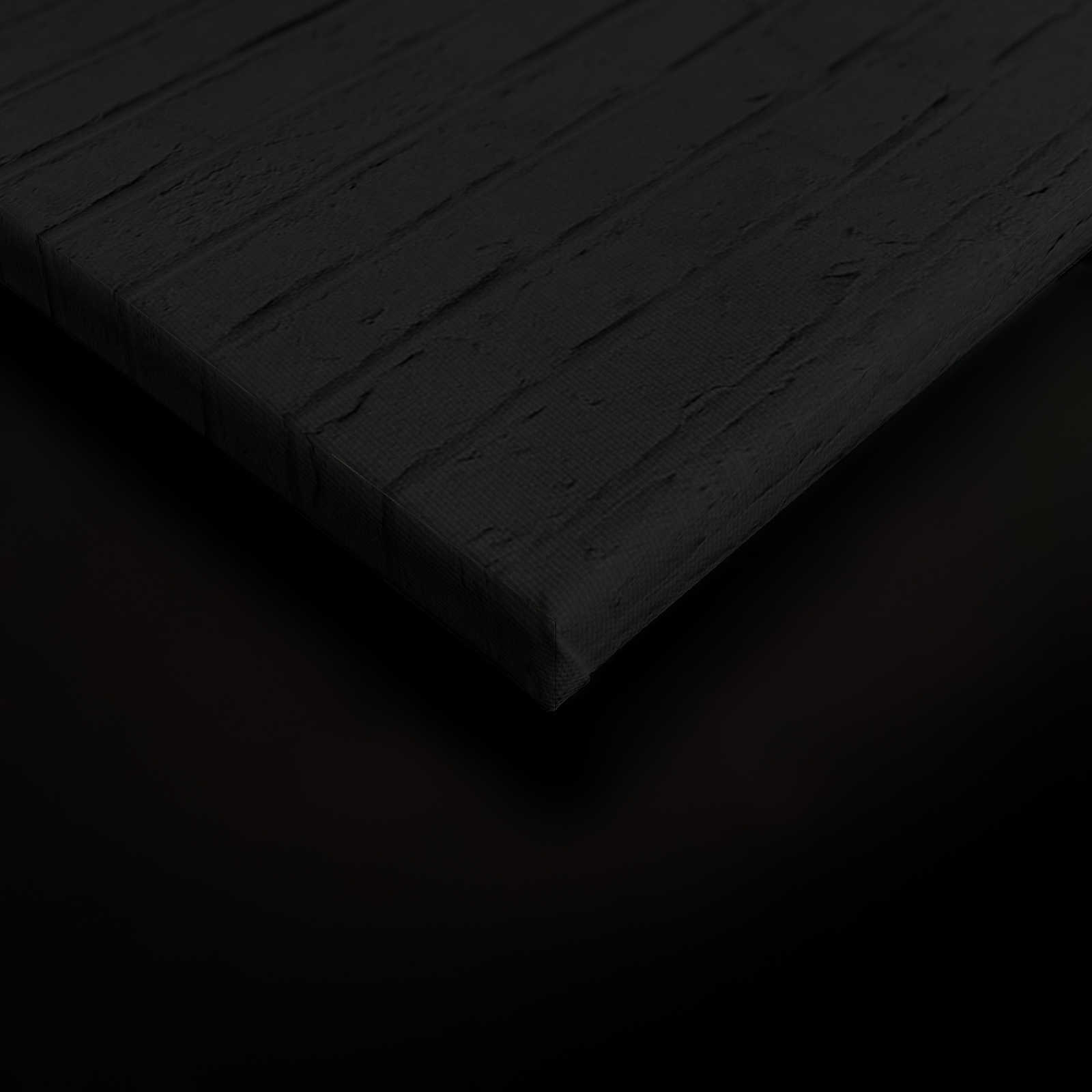             Toile noire Femme avec cocktail & maçonnerie - 1,20 m x 0,80 m
        