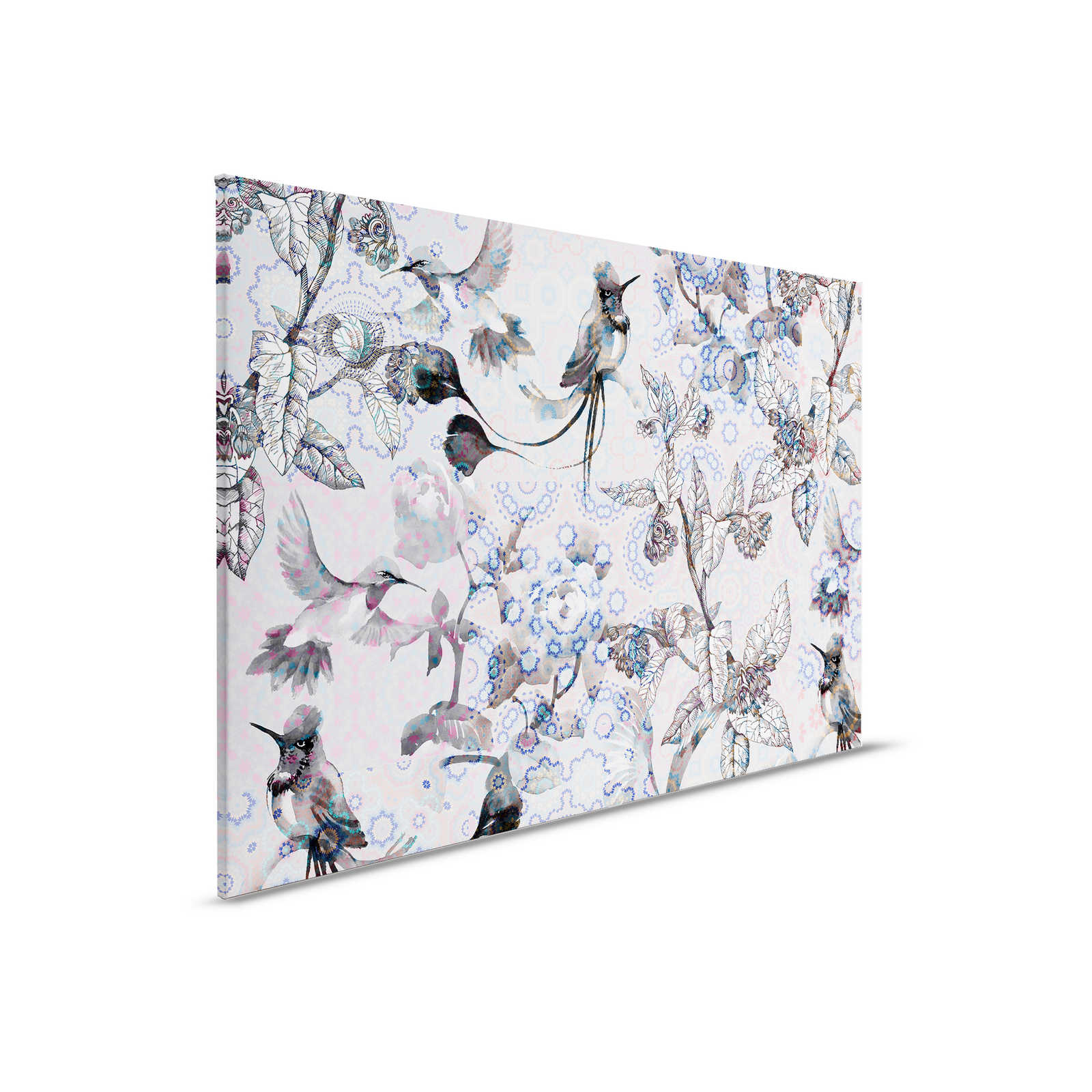         Canvas painting Nature Design in collage style | exotic mosaic 3 - 0,90 m x 0,60 m
    