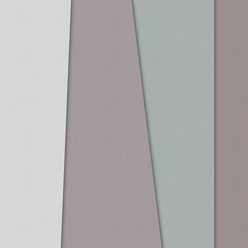 Gelaagd papier 3 - Minimalistisch Onderlaag behang Kleurvlakken Handgemaakt Papier behang Textuur - Blauw, Crème | Mat Glad Vlies
