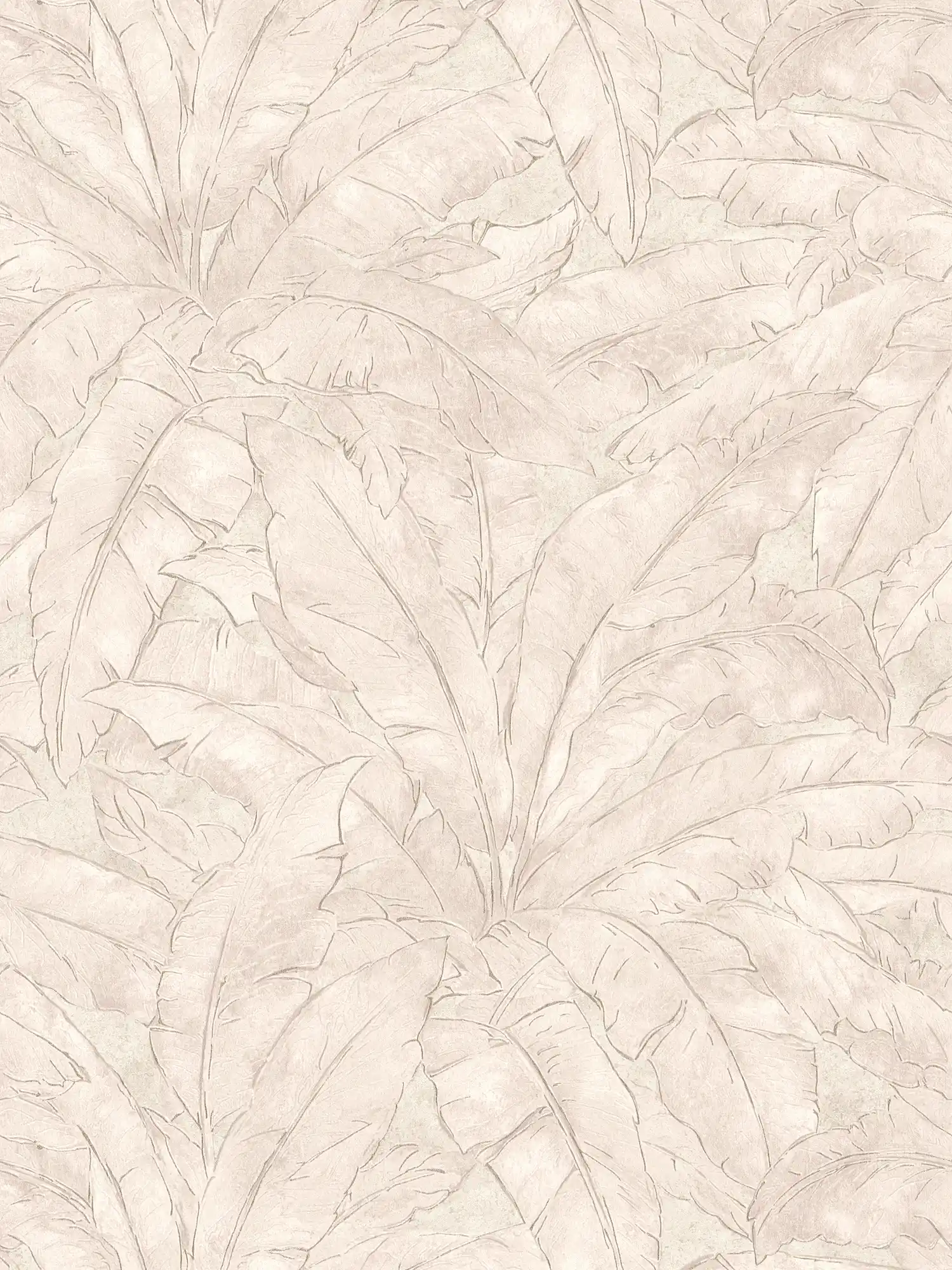 Papier peint jungle avec effet brillant - beige, crème
