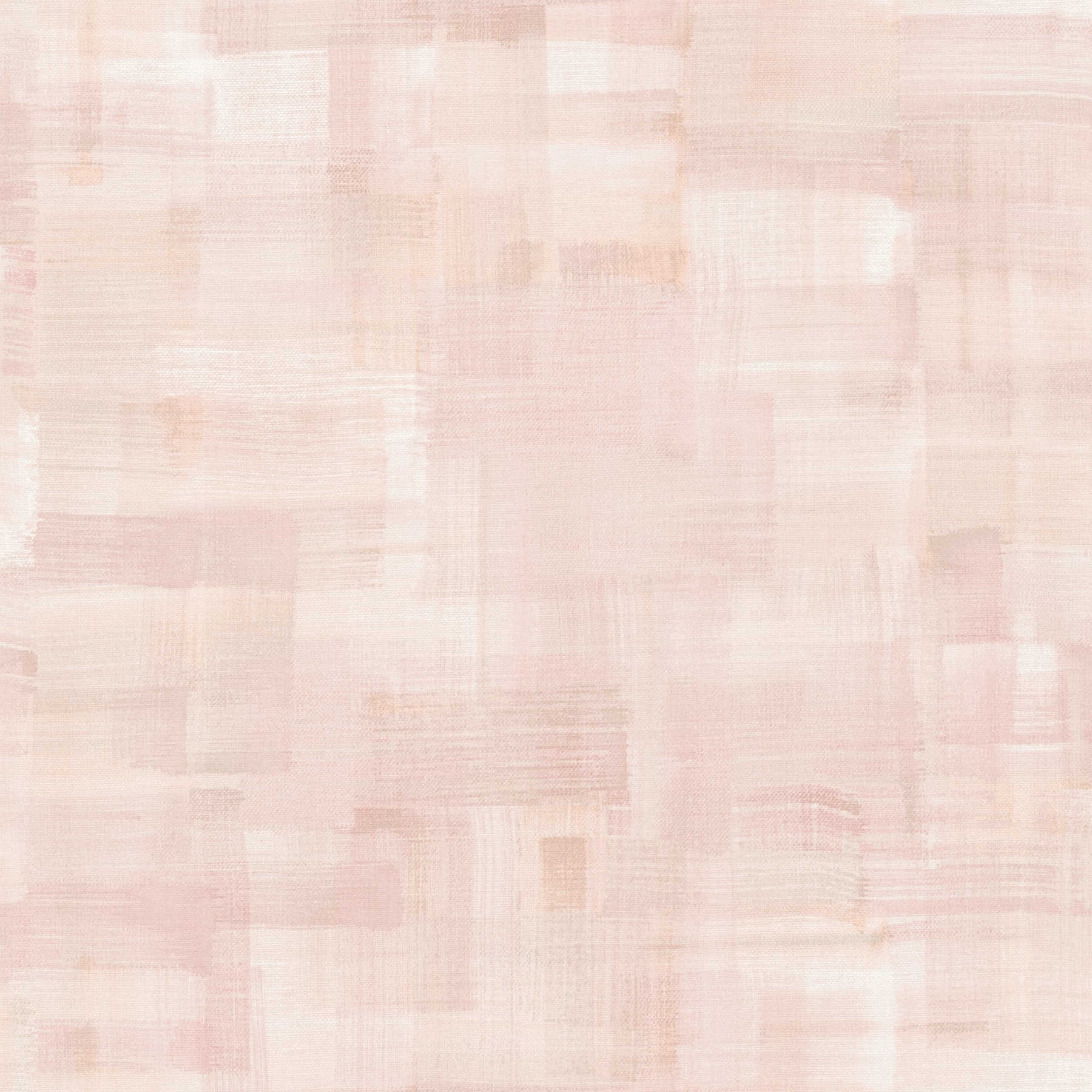 Papier peint Toile structurée, Art moderne - Rose, beige

