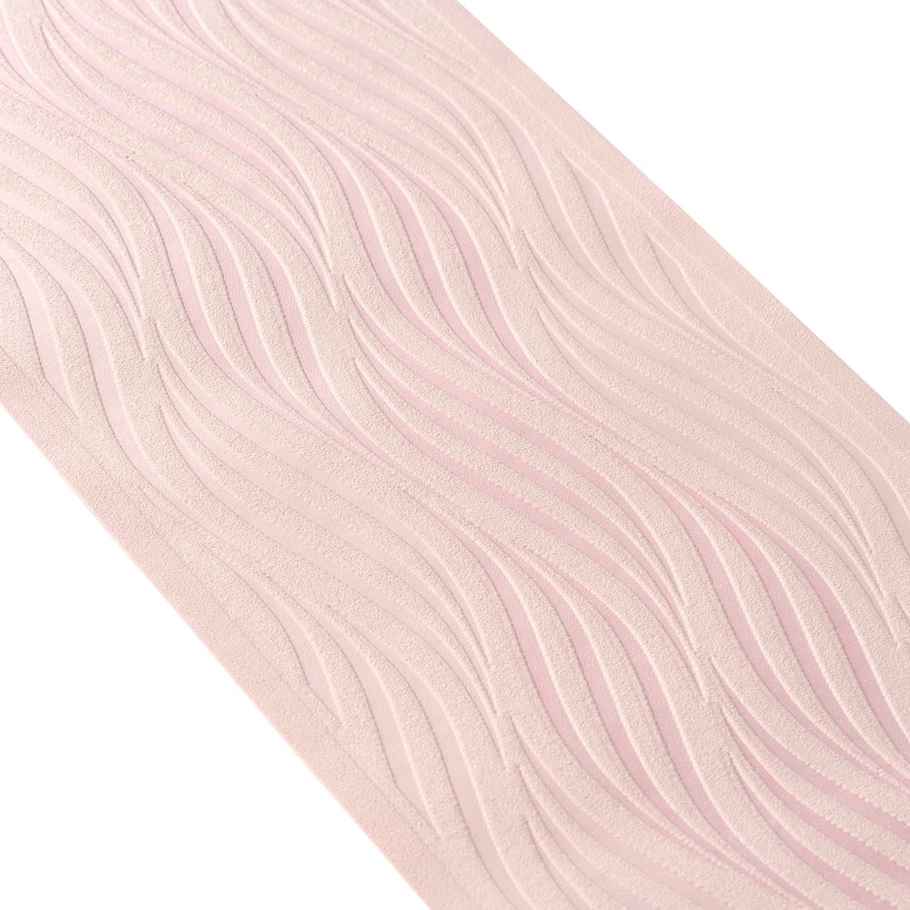             Border with glitter effect & wave pattern - white, pink
        