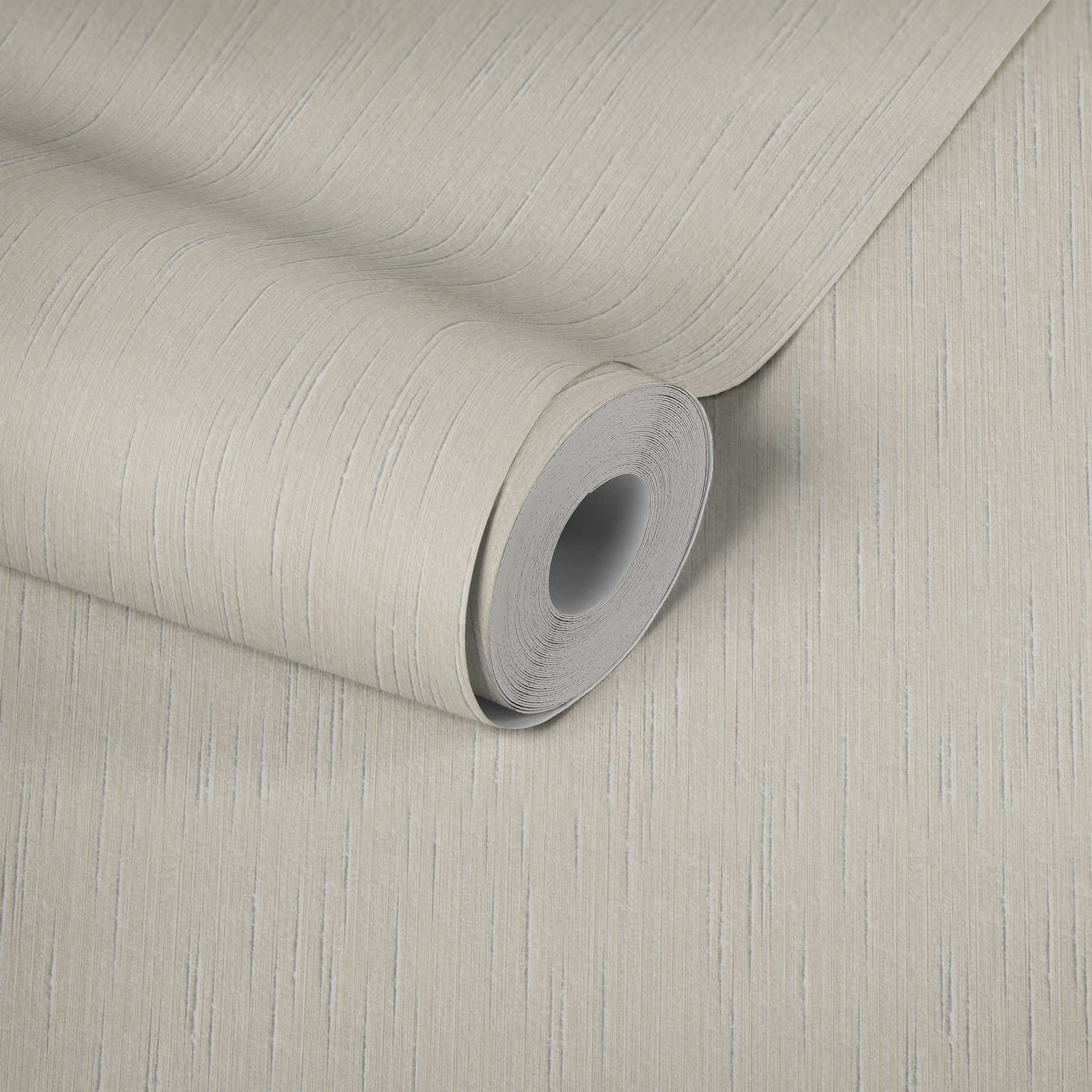             Papier peint intissé crème uni avec structure textile dans le style Dupion
        