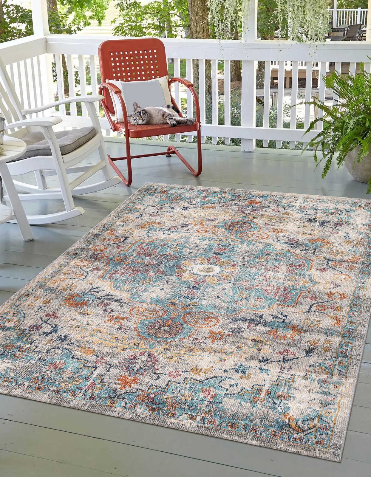 Easy Care Outdoor Rug Colourful - 150 x 80 cm

