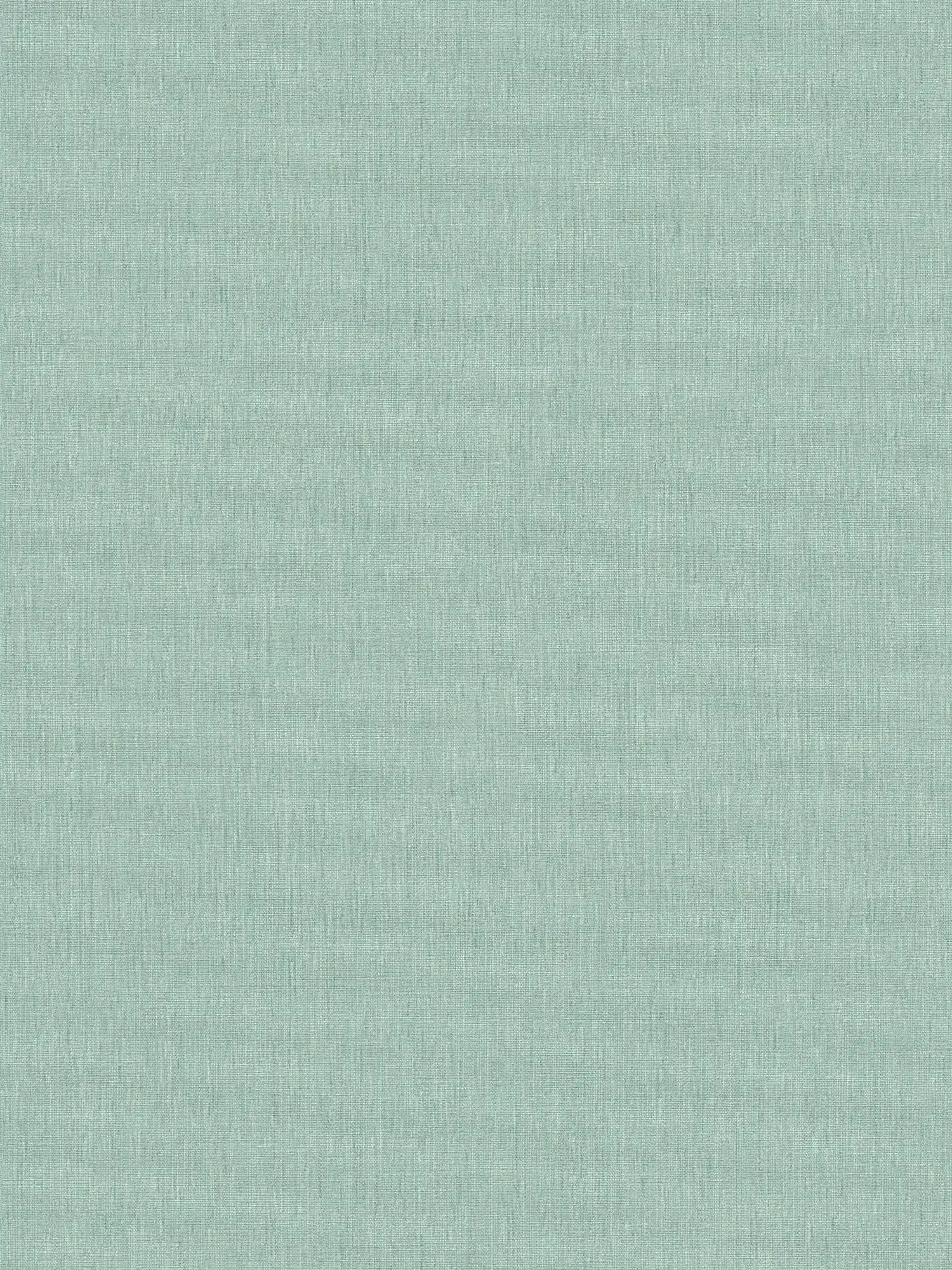 Plain wallpaper in textile look - green, turquoise, blue
