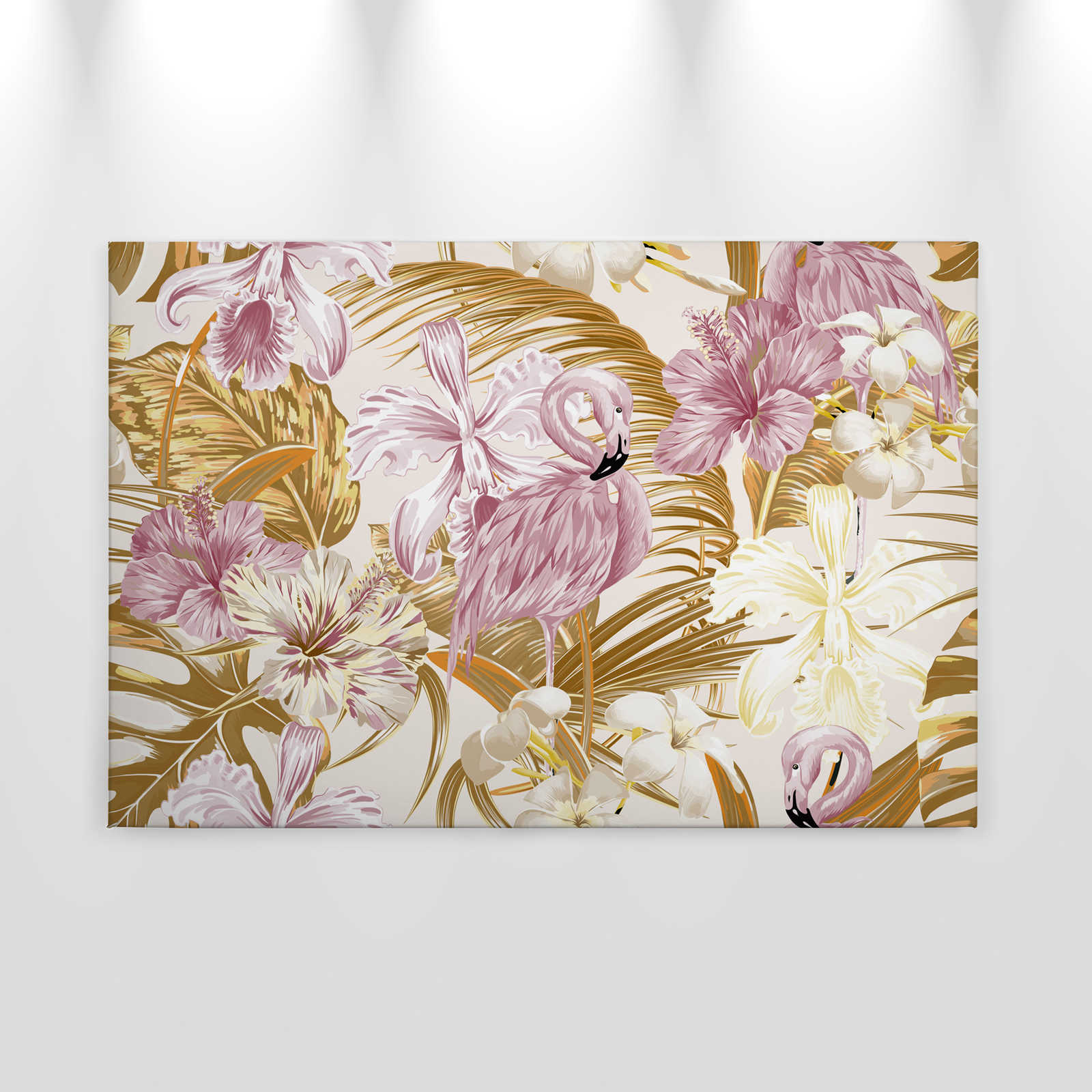             Canvas Flamingo and Tropical Plants - 0.90 m x 0.60 m
        