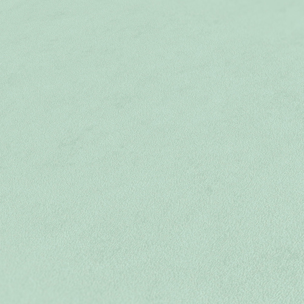             Plain non-woven wallpaper in plaster look - turquoise
        