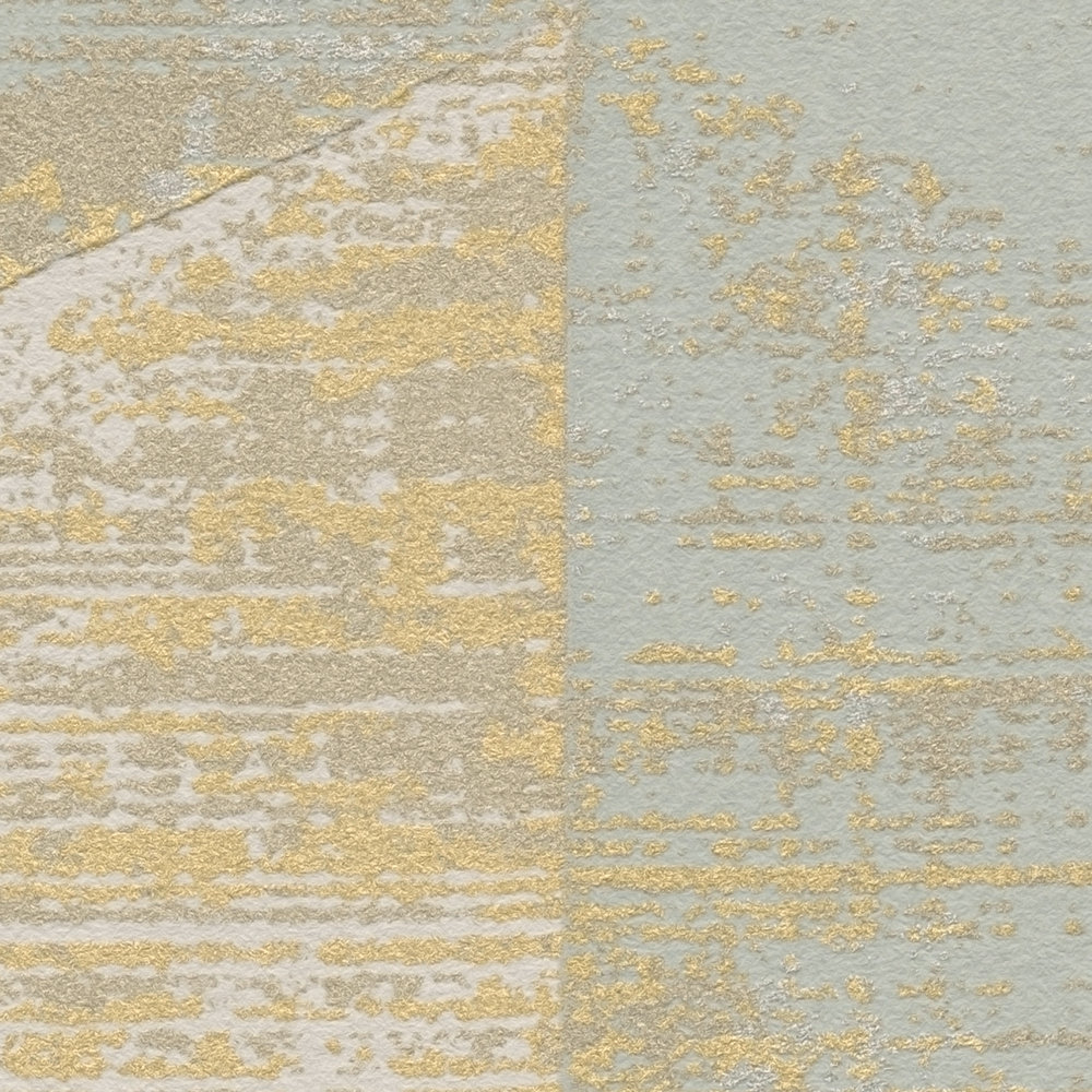             Papier peint intissé Motif à facettes avec accent métallique - métallique, crème, beige
        