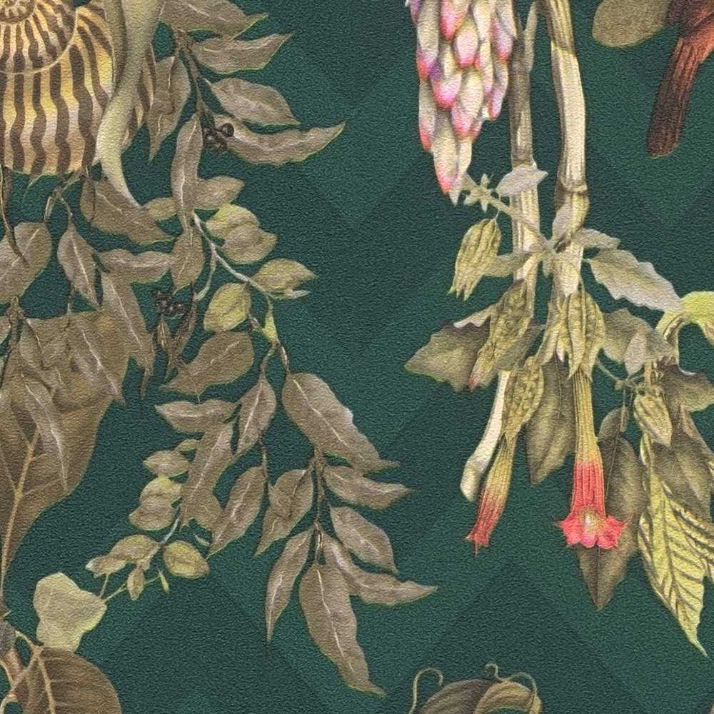             Designer wallpaper MICHALSKY jungle leaves & animals - colourful, green
        