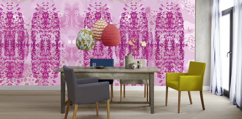             Mural de pared Diseño rosa con patrón abstracto
        
