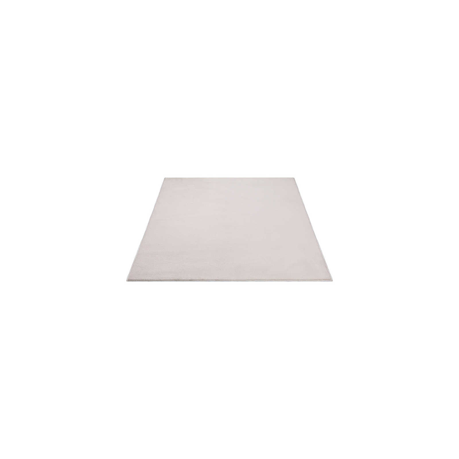 Plain high pile carpet in soft beige - 160 x 117 cm
