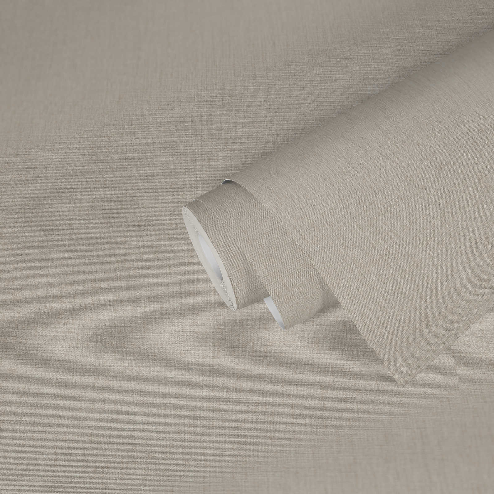             papier peint en papier uni aspect textile légèrement structuré - beige
        