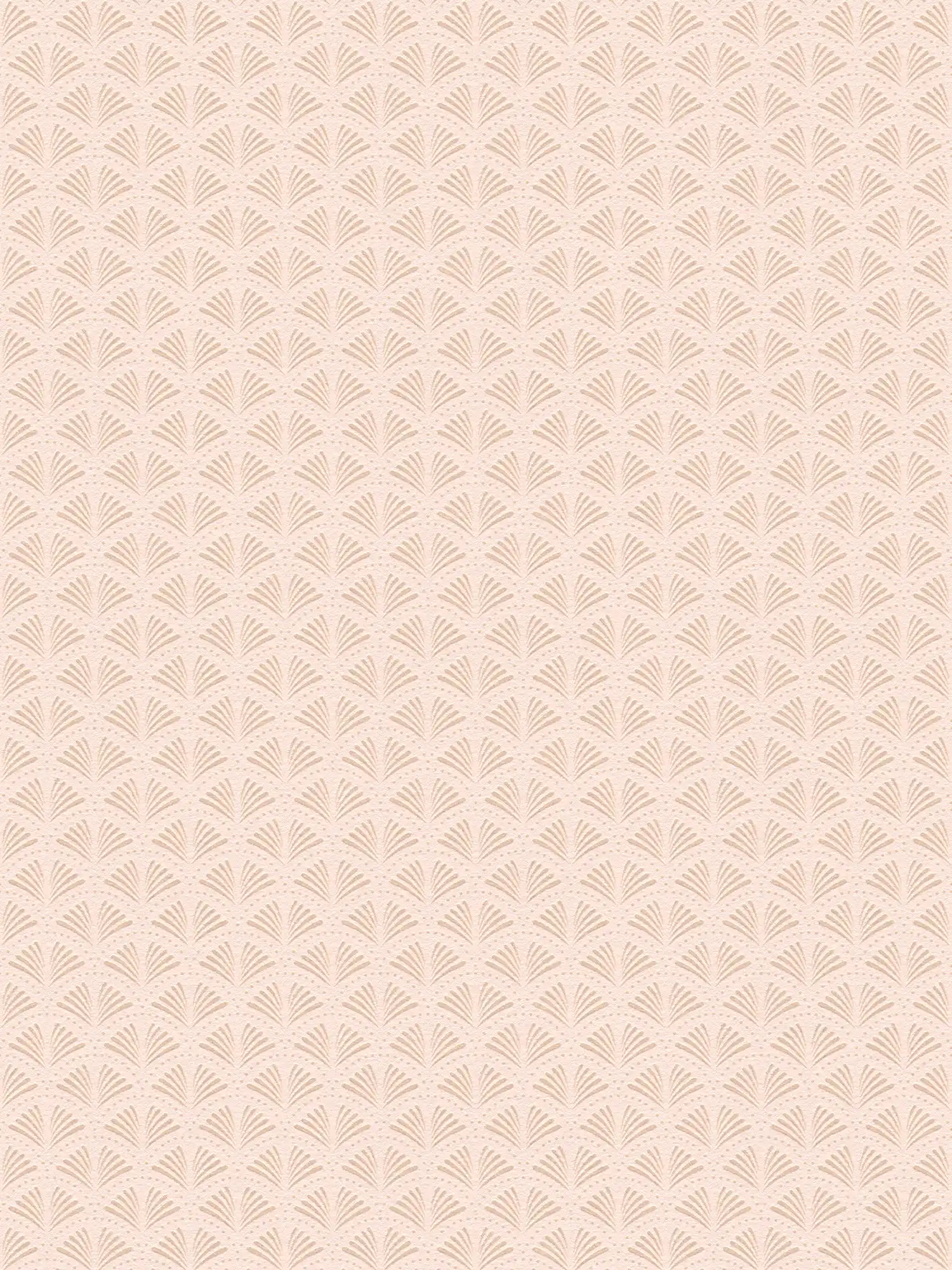 Pink non-woven wallpaper with texture & metallic pattern - cream, metallic, pink
