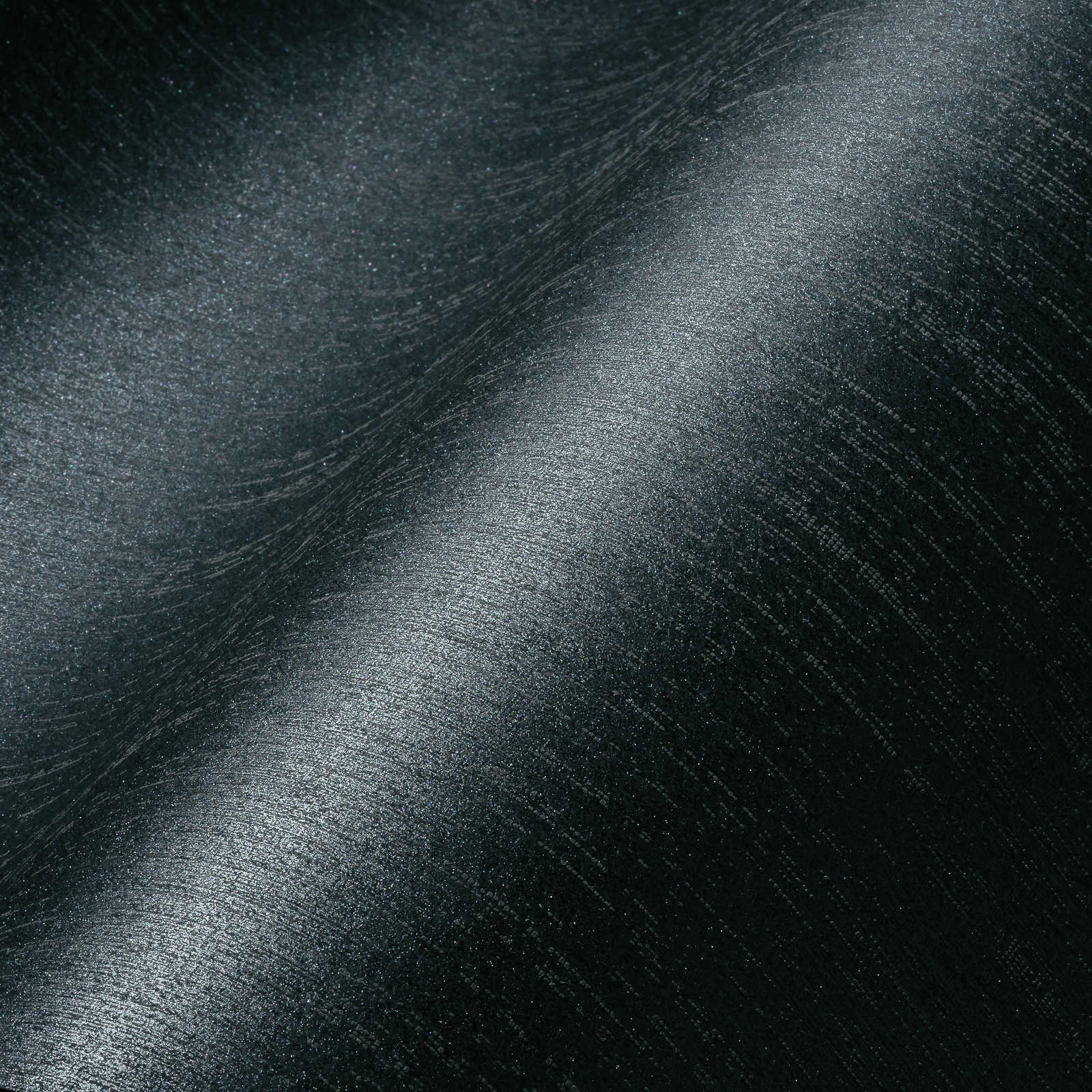             Papier peint gris anthracite avec effet brillant argenté - noir, gris
        
