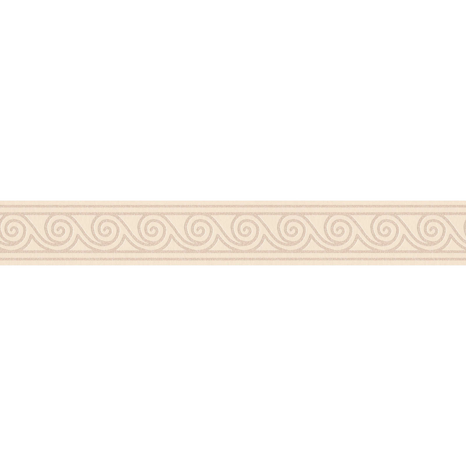         Cream and white wallpaper border with Greek key motif
    