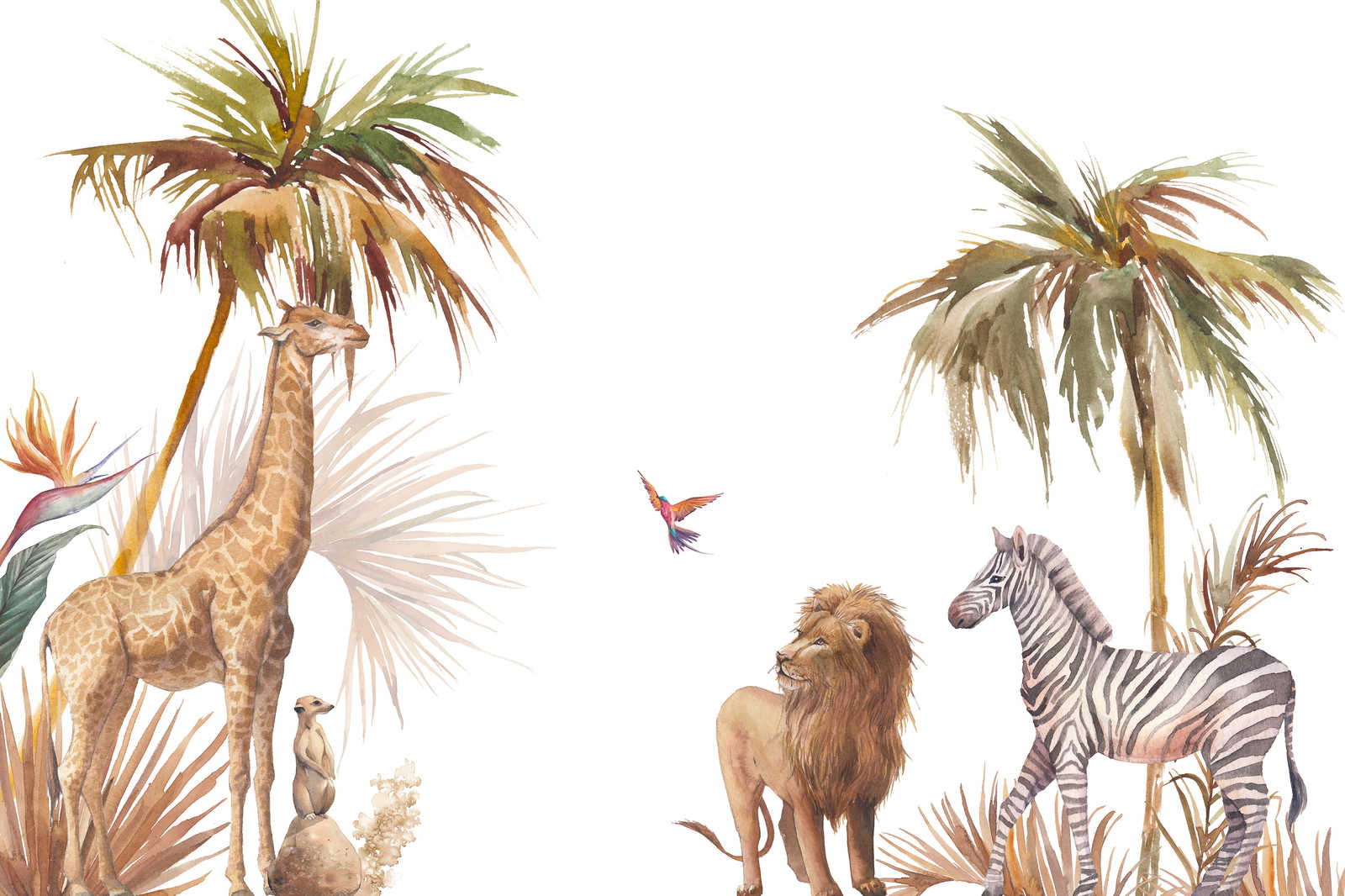             Canvas schilderij met Afrikaanse savanne voor kinderen - 0,90 m x 0,60 m
        