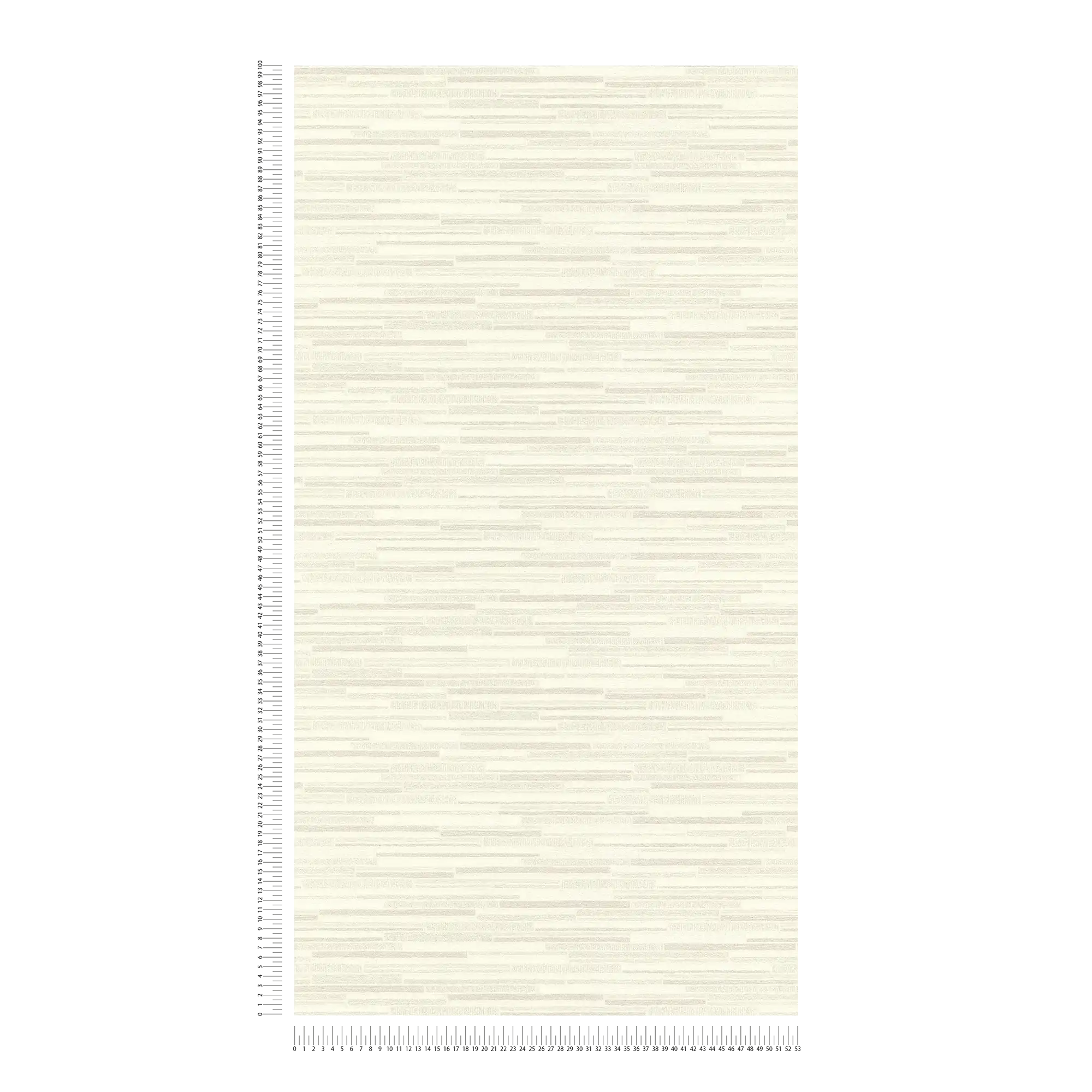             Papier peint à motif de lignes & aspect pierre - blanc, gris
        