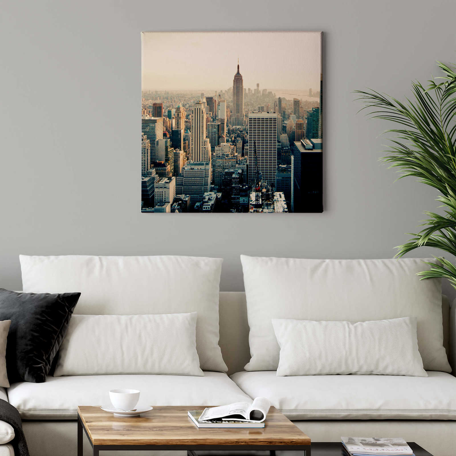             Vierkant Canvas Schilderij Skyline New York - 0,50 m x 0,50 m
        