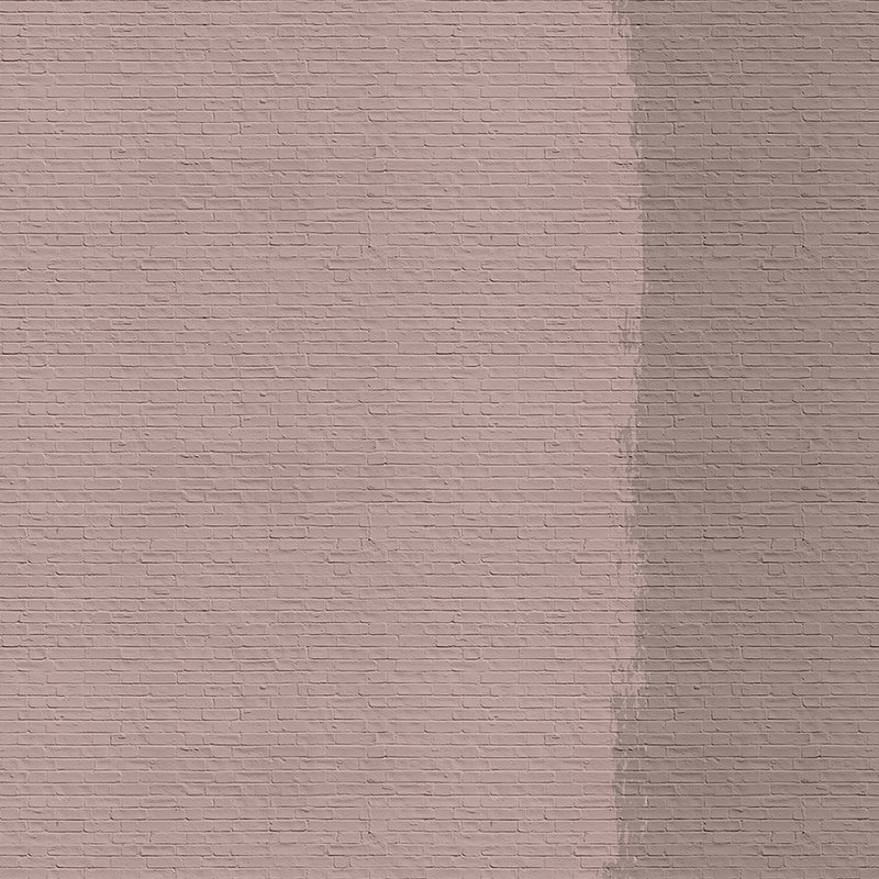 Tainted love 2 - Papier peint avec mur de briques peintes - rose, taupe | intissé lisse nacré

