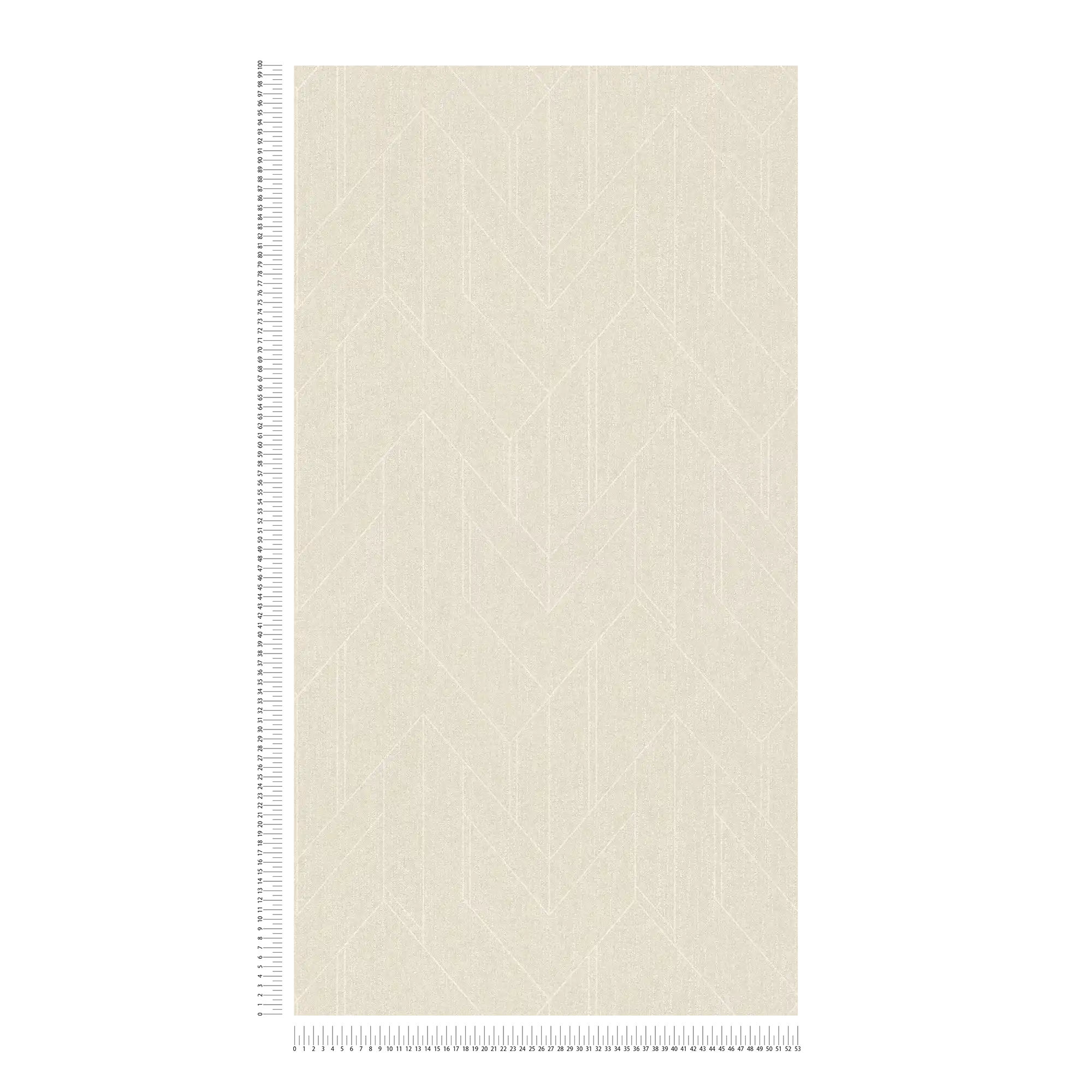             Non-woven wallpaper with shimmering gloss effect & graphic pattern - white
        